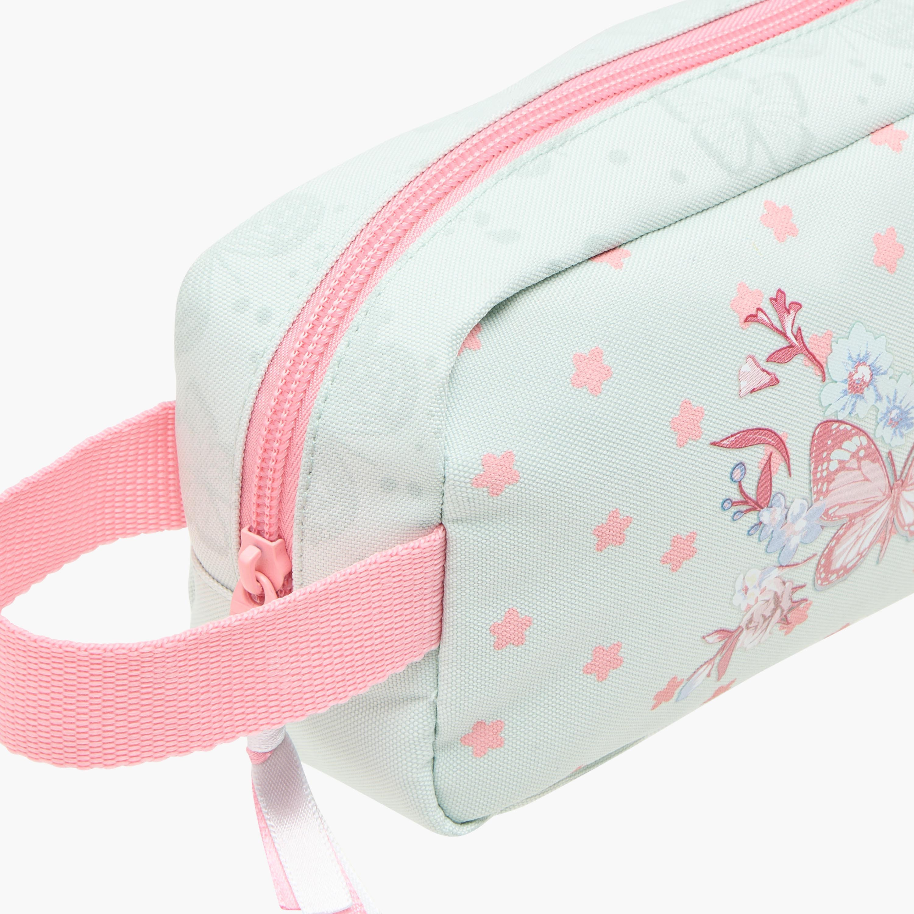 Juniors Butterfly Print Pencil Pouch with Zip Closure-school-stationery-pencilcases-image-7
