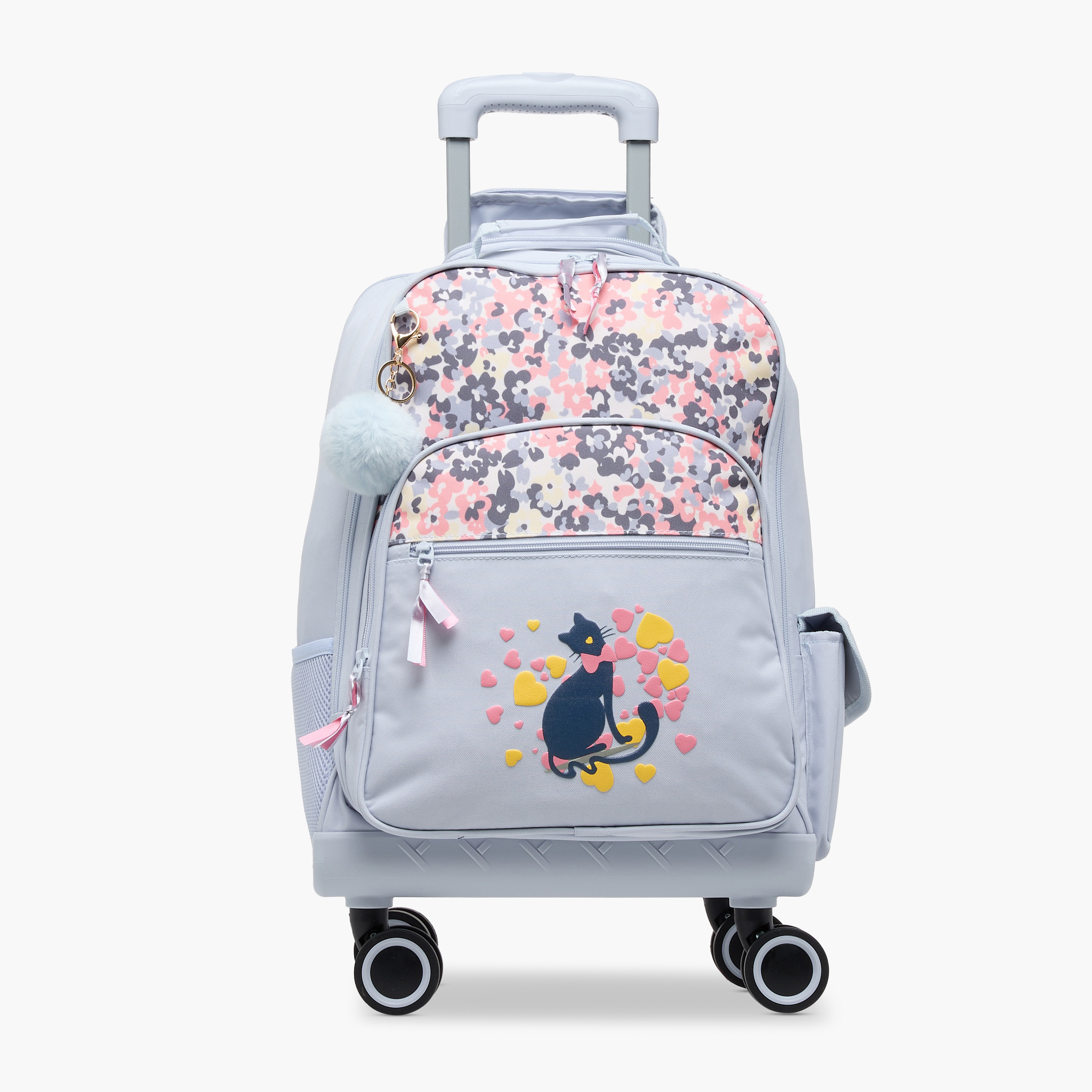 شنطة ظهر ترولي بطبعات مع مقبض قابل للسحب وسحاب إغلاق من جونيورز - 18 بوصة-school-bagsandbackpacks-trolleybags-image-1