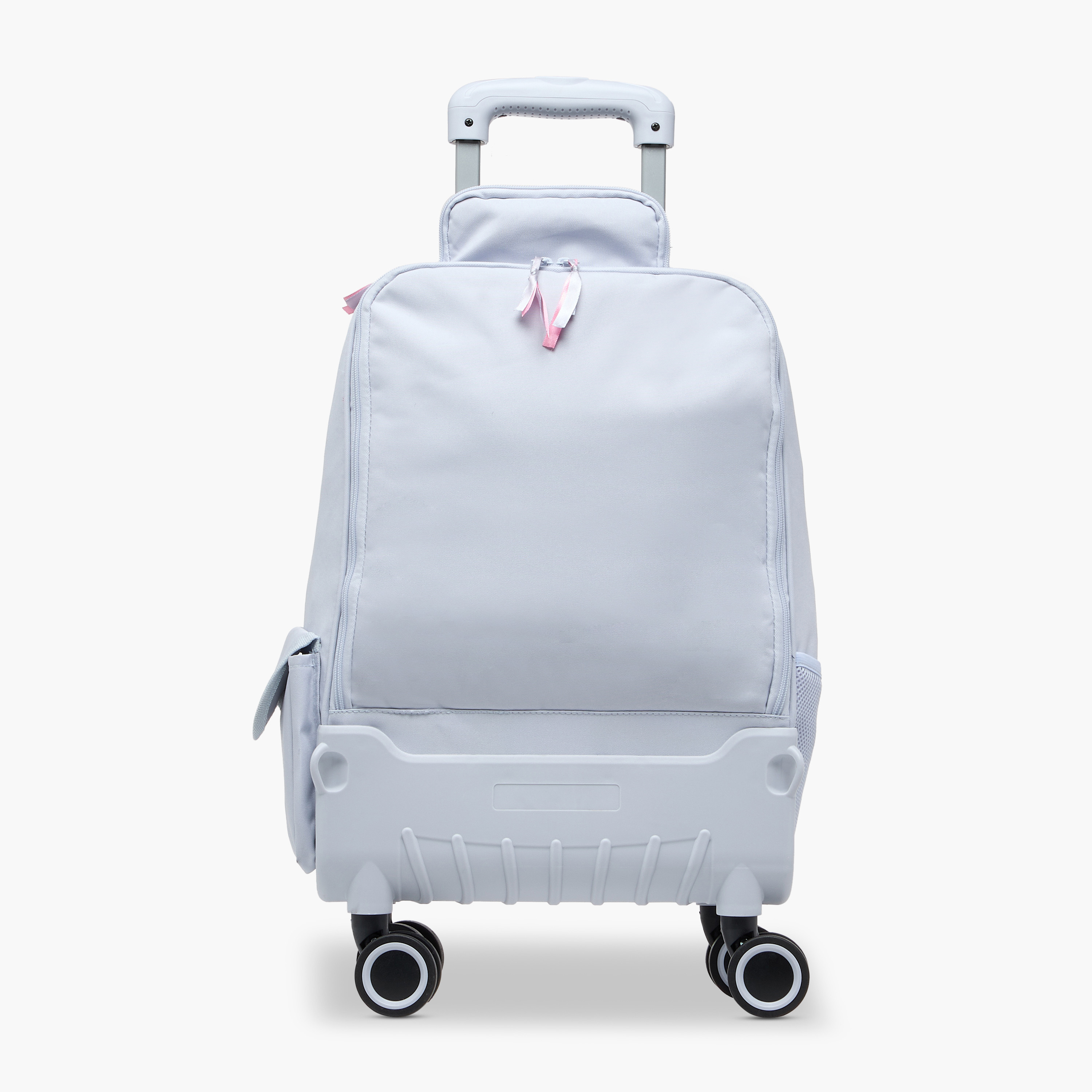 Juniors Cat Print Trolley Backpack with Retractable Handle and Zip Closure - 18 Inches-school-bagsandbackpacks-trolleybags-image-5