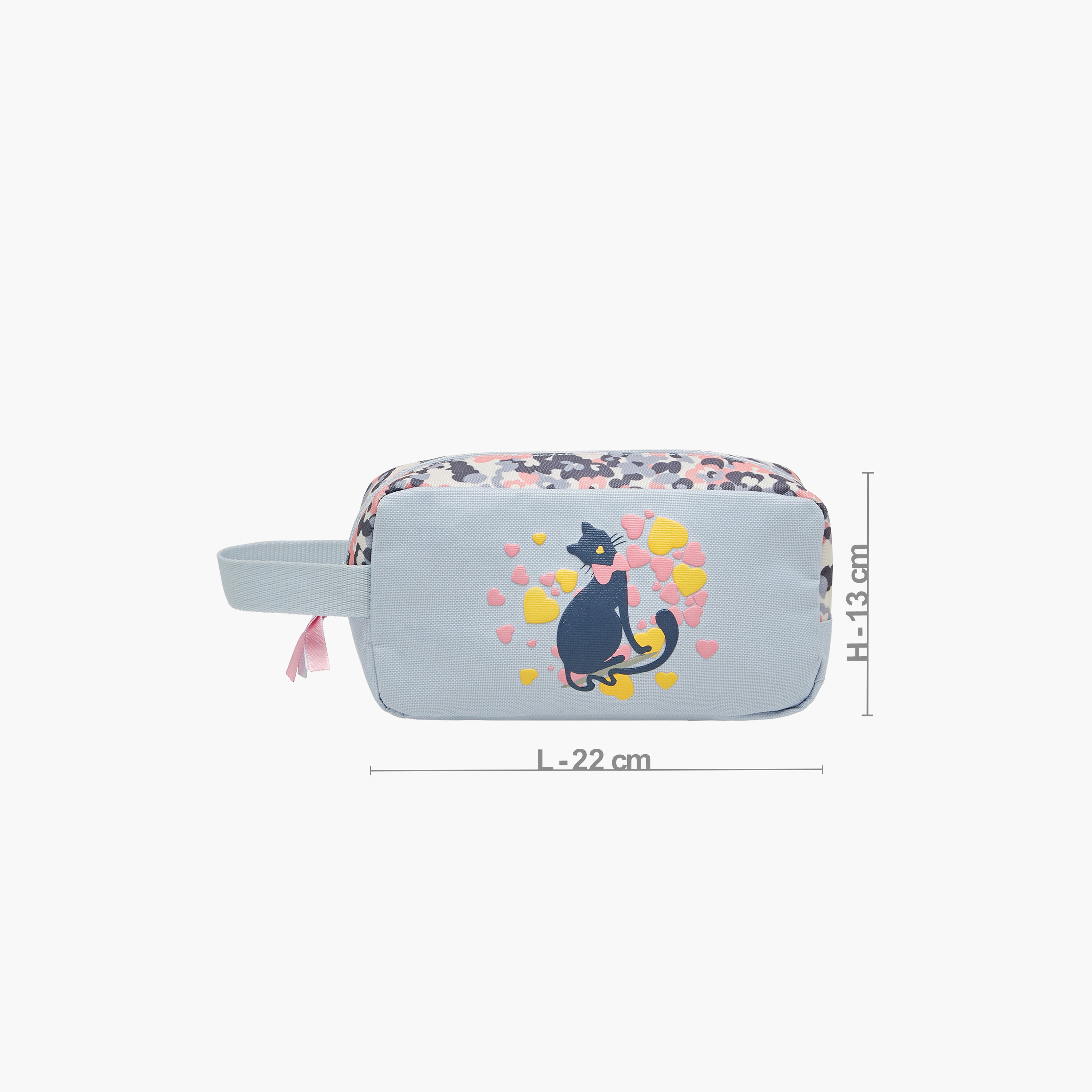 Juniors Cat Print Pencil Pouch with Zip Closure-school-stationery-pencilcases-image-2