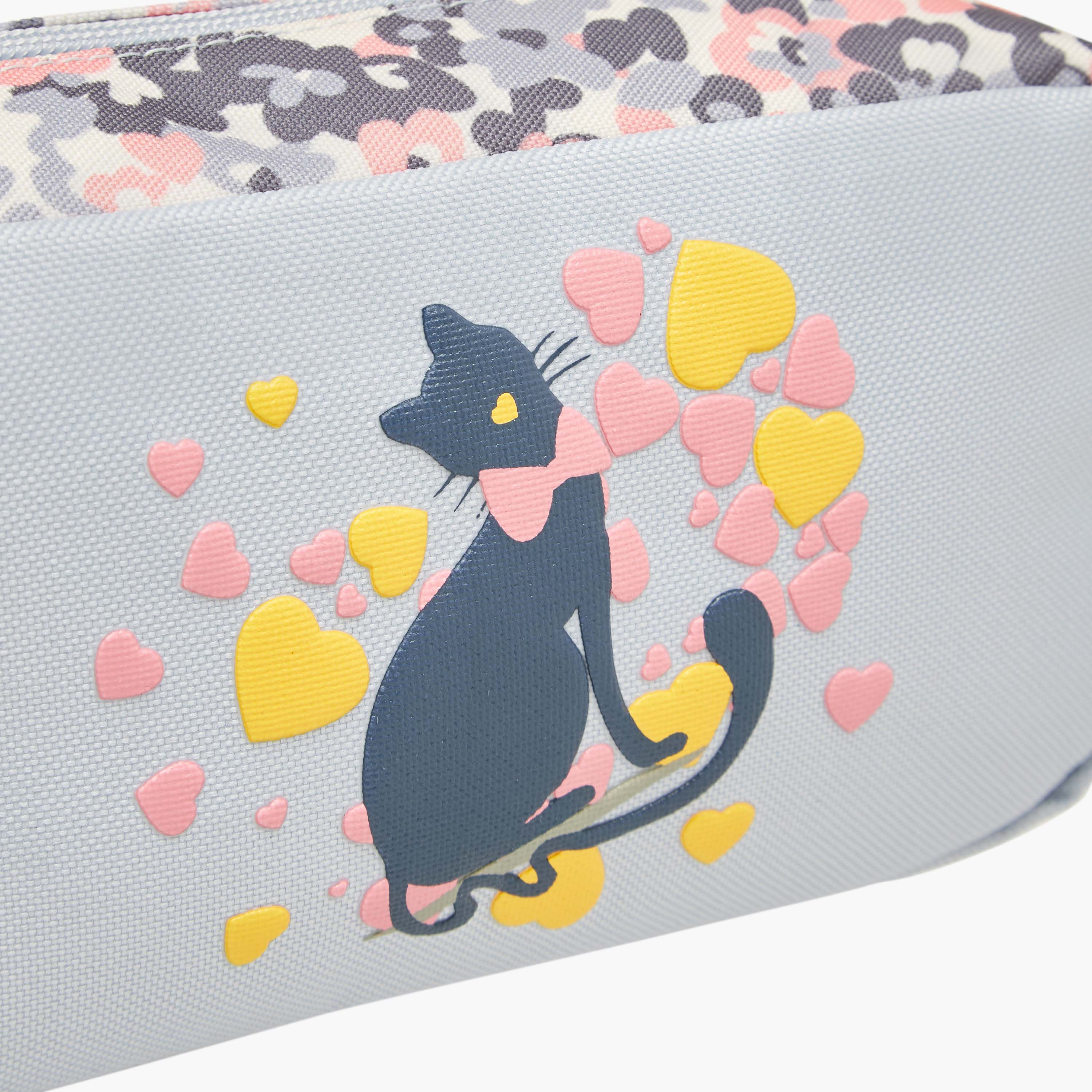 Juniors Cat Print Pencil Pouch with Zip Closure-school-stationery-pencilcases-image-5