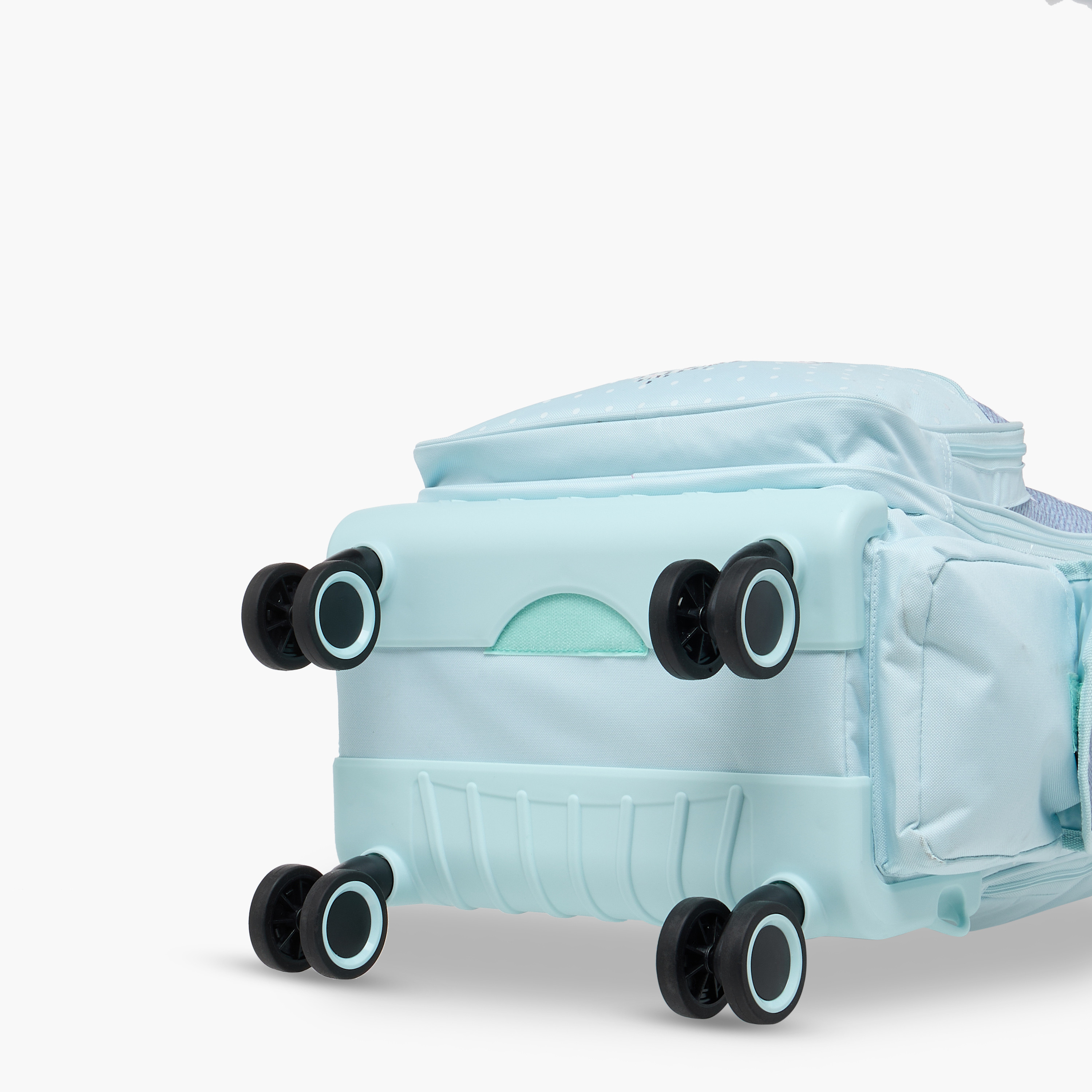 Juniors Heart Print Trolley Backpack with Retractable Handle and Zip Closure - 18 Inches-school-bagsandbackpacks-trolleybags-image-11