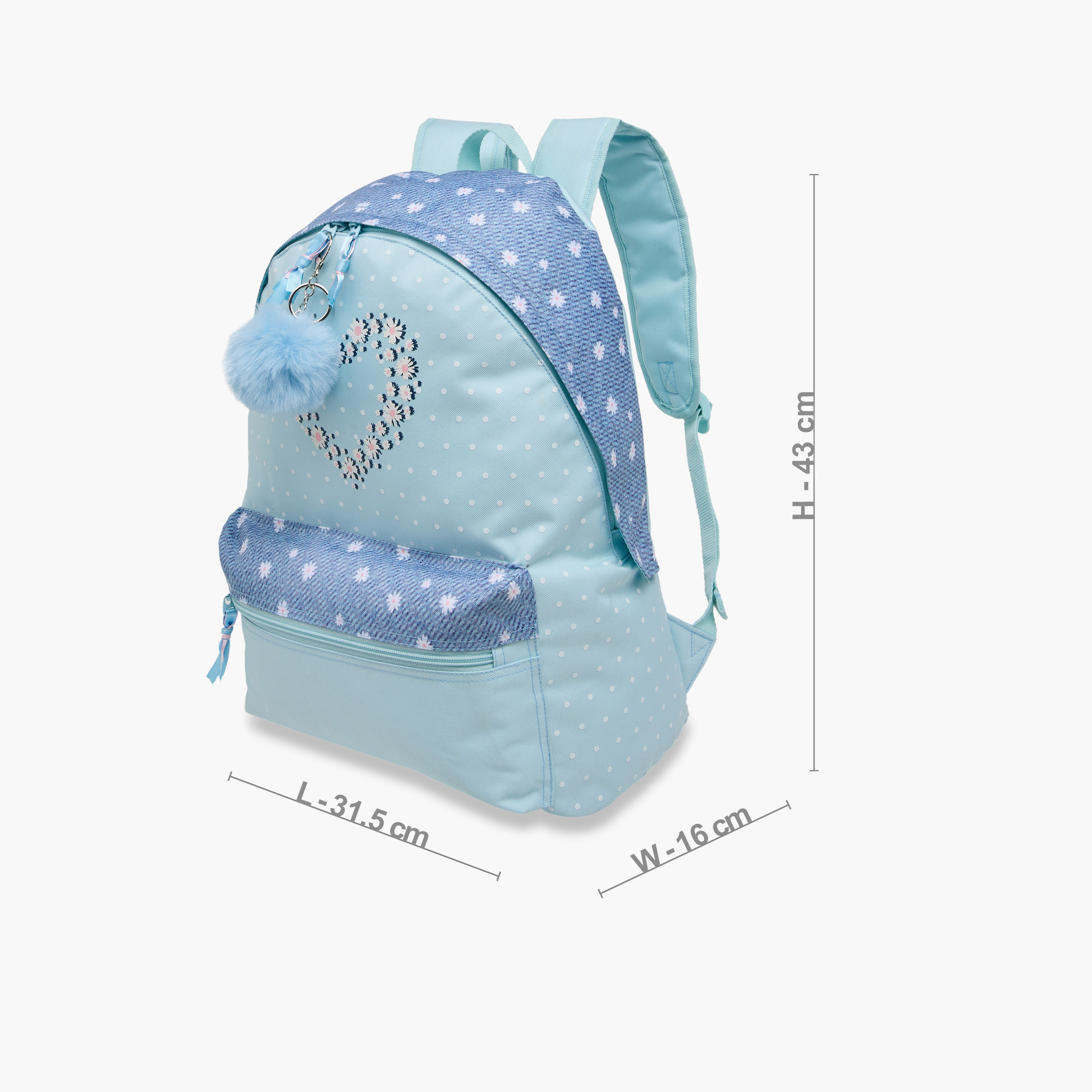 Juniors Printed Backpack with Adjustable Straps and Zip Closure - 18 inches-school-bagsandbackpacks-backpacks-image-2