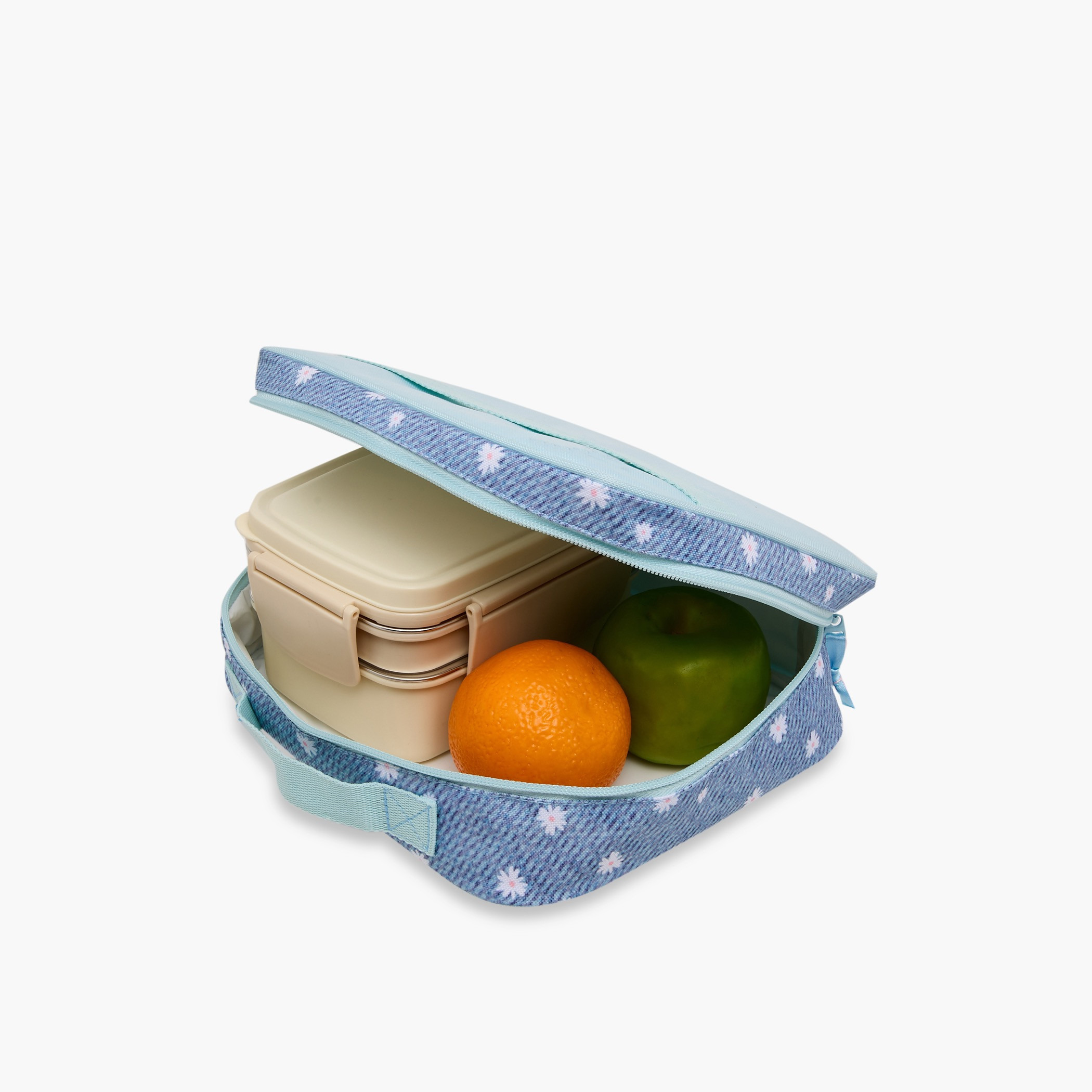 Juniors Heart Print Lunch Bag with Zip Closure-school-lunchessentials-lunchbags-image-6
