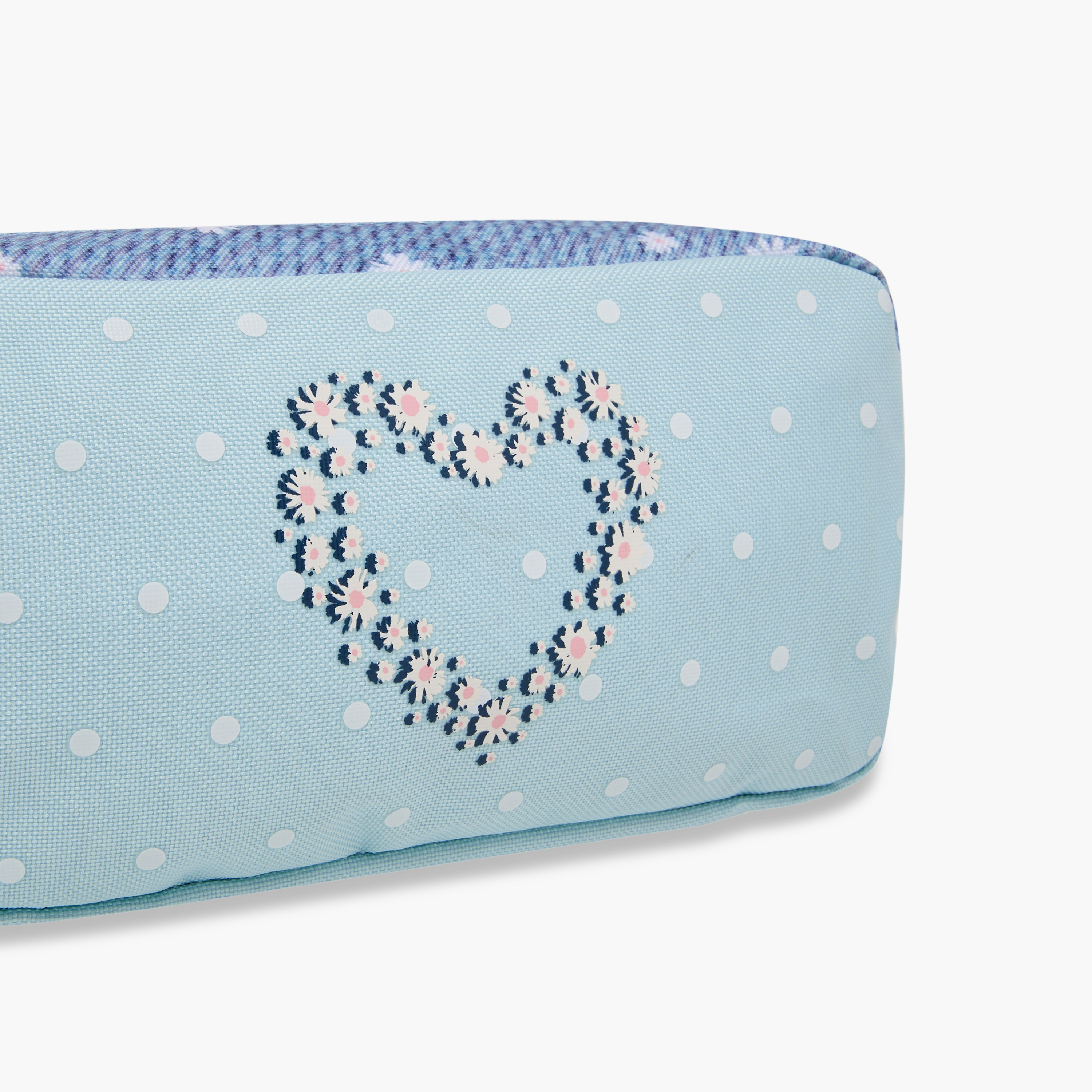 Juniors Floral Heart Print Pencil Pouch with Zip Closure-school-stationery-pencilcases-image-7