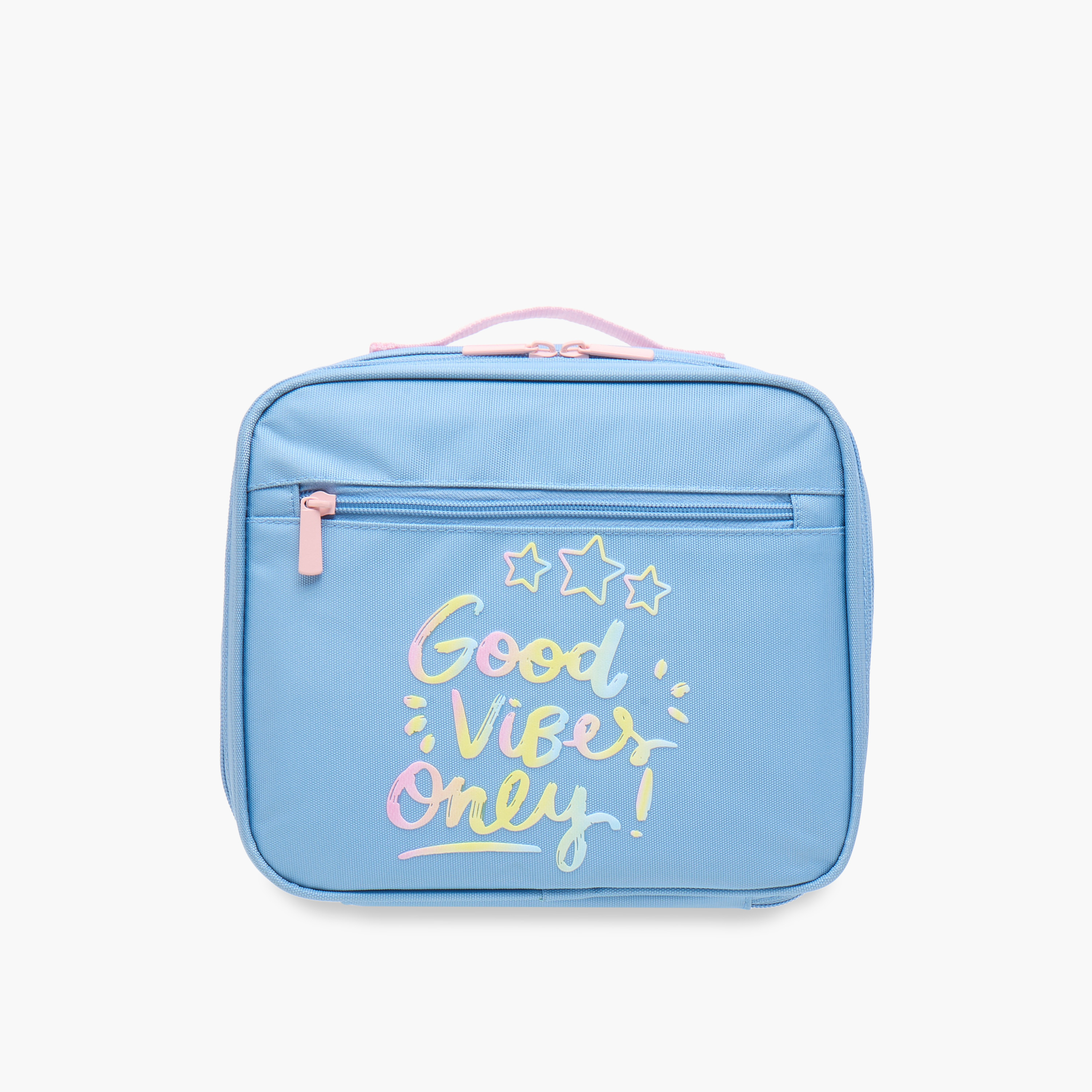 Juniors Slogan Print Insulated Lunch Bag with Zip Closure-school-lunchessentials-lunchbags-image-1