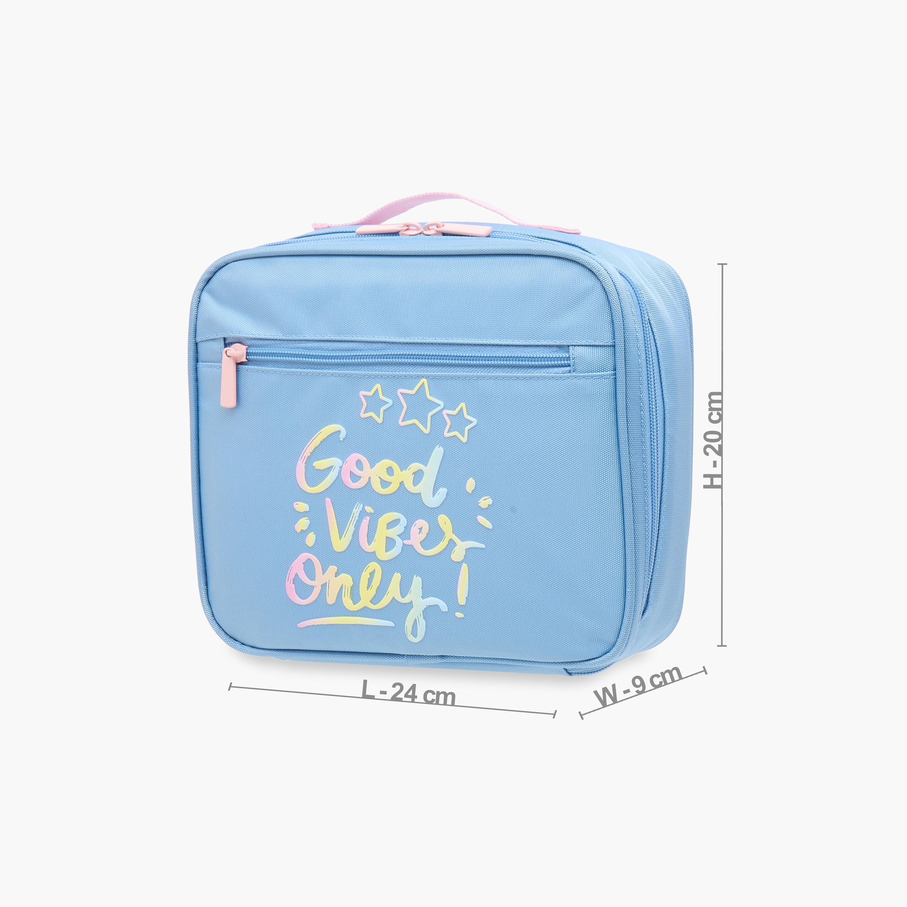 Juniors Slogan Print Insulated Lunch Bag with Zip Closure-school-lunchessentials-lunchbags-image-2