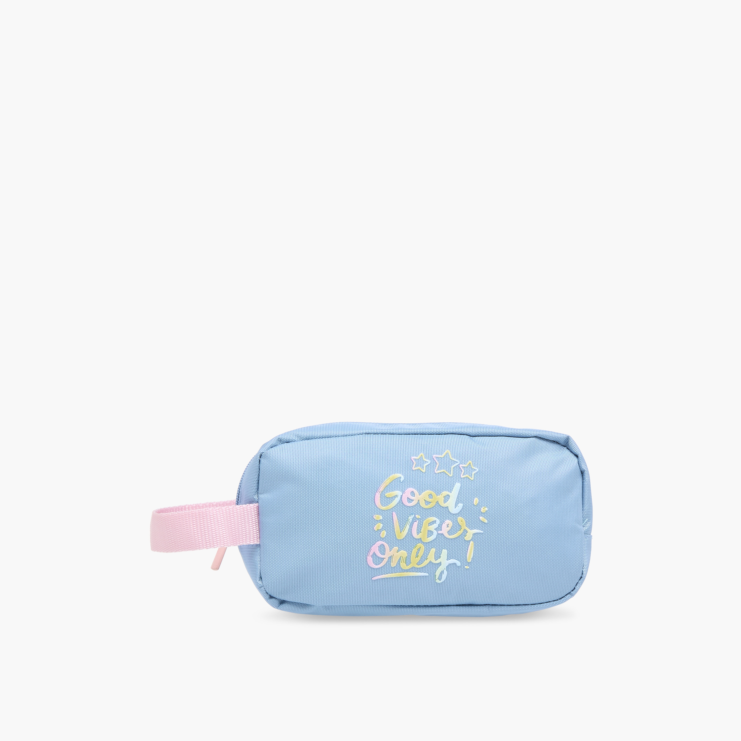 Juniors Slogan Print Pencil Pouch with Zip Closure-school-stationery-pencilcases-image-1