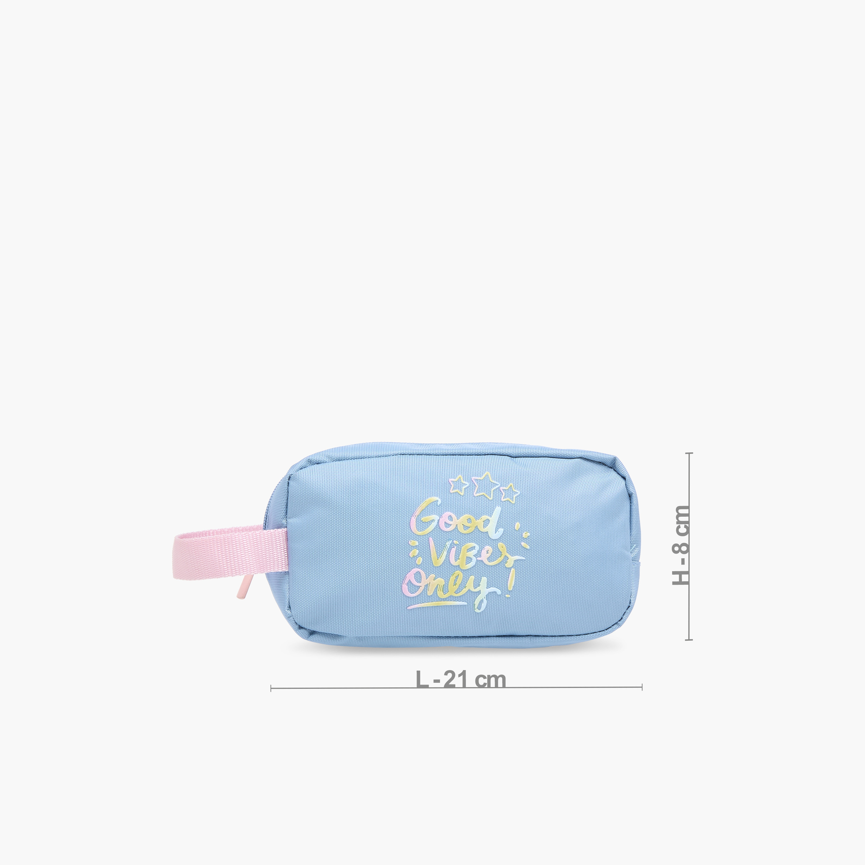 Juniors Slogan Print Pencil Pouch with Zip Closure-school-stationery-pencilcases-image-2