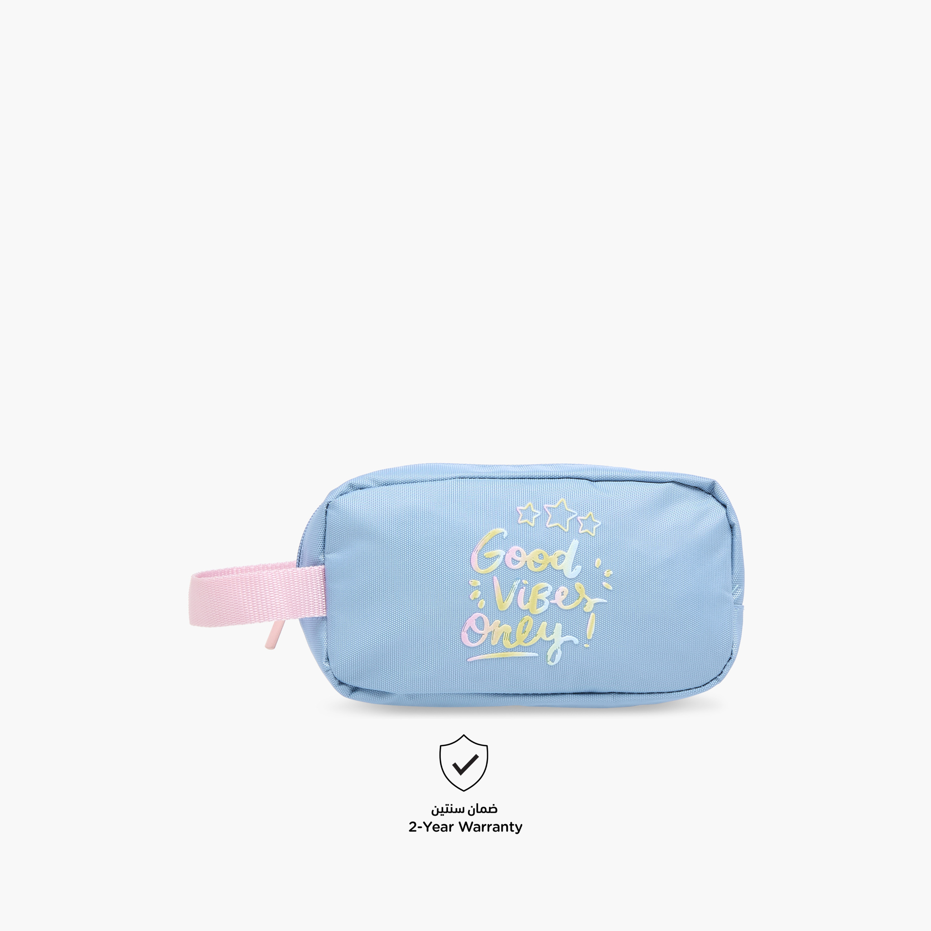 Juniors Slogan Print Pencil Pouch with Zip Closure-school-stationery-pencilcases-image-4