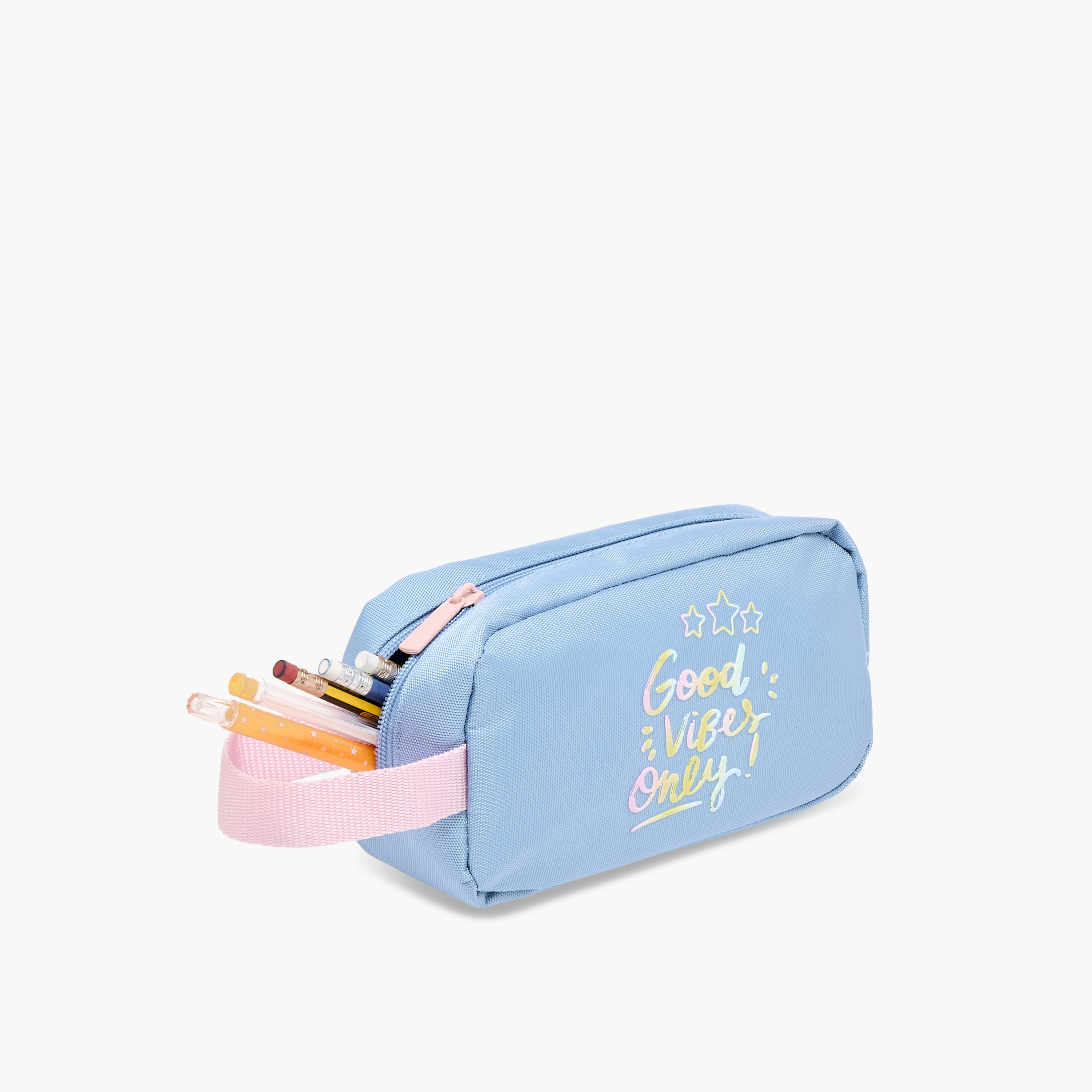 Juniors Slogan Print Pencil Pouch with Zip Closure-school-stationery-pencilcases-image-8