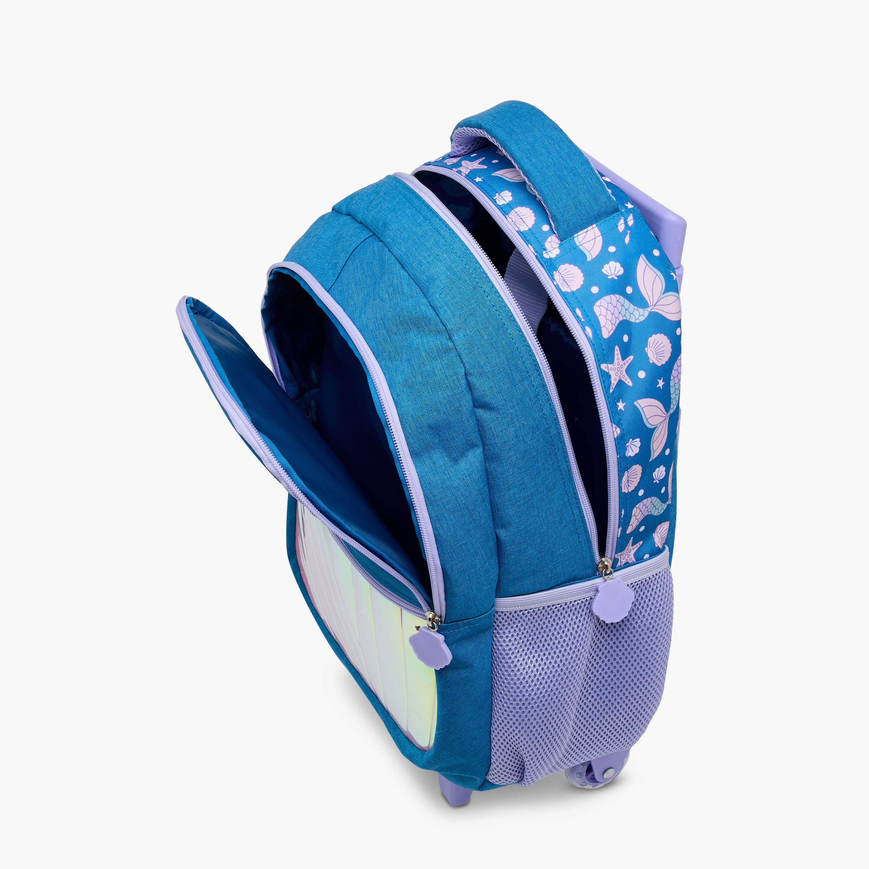 Juniors Mermaid Trolley Bag for Girls 5-8 Years with Padded Shoulder Straps -school-bagsandbackpacks-trolleybags-image-17
