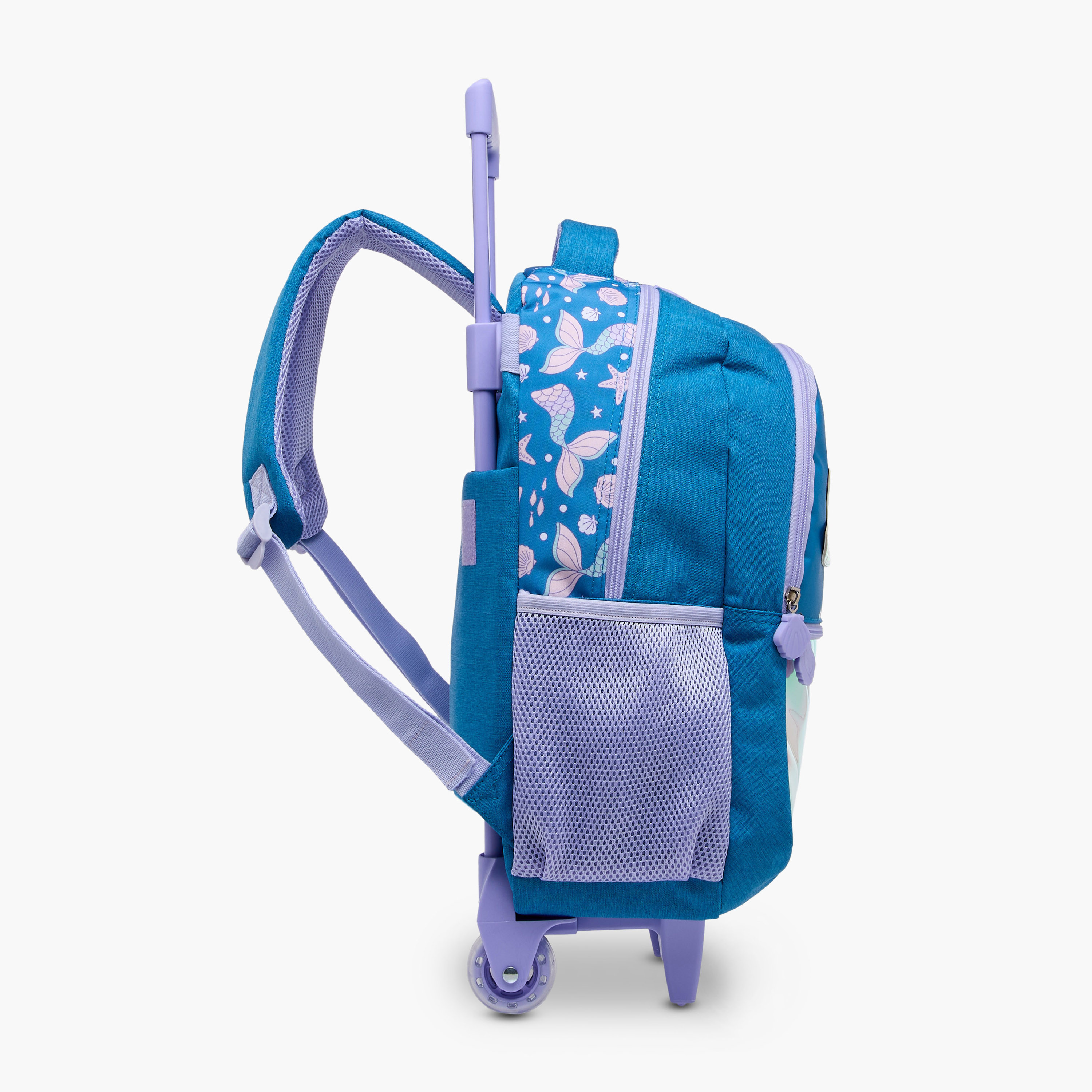 Juniors Mermaid Trolley Bag for Girls 5-8 Years with Padded Shoulder Straps -school-bagsandbackpacks-trolleybags-image-9