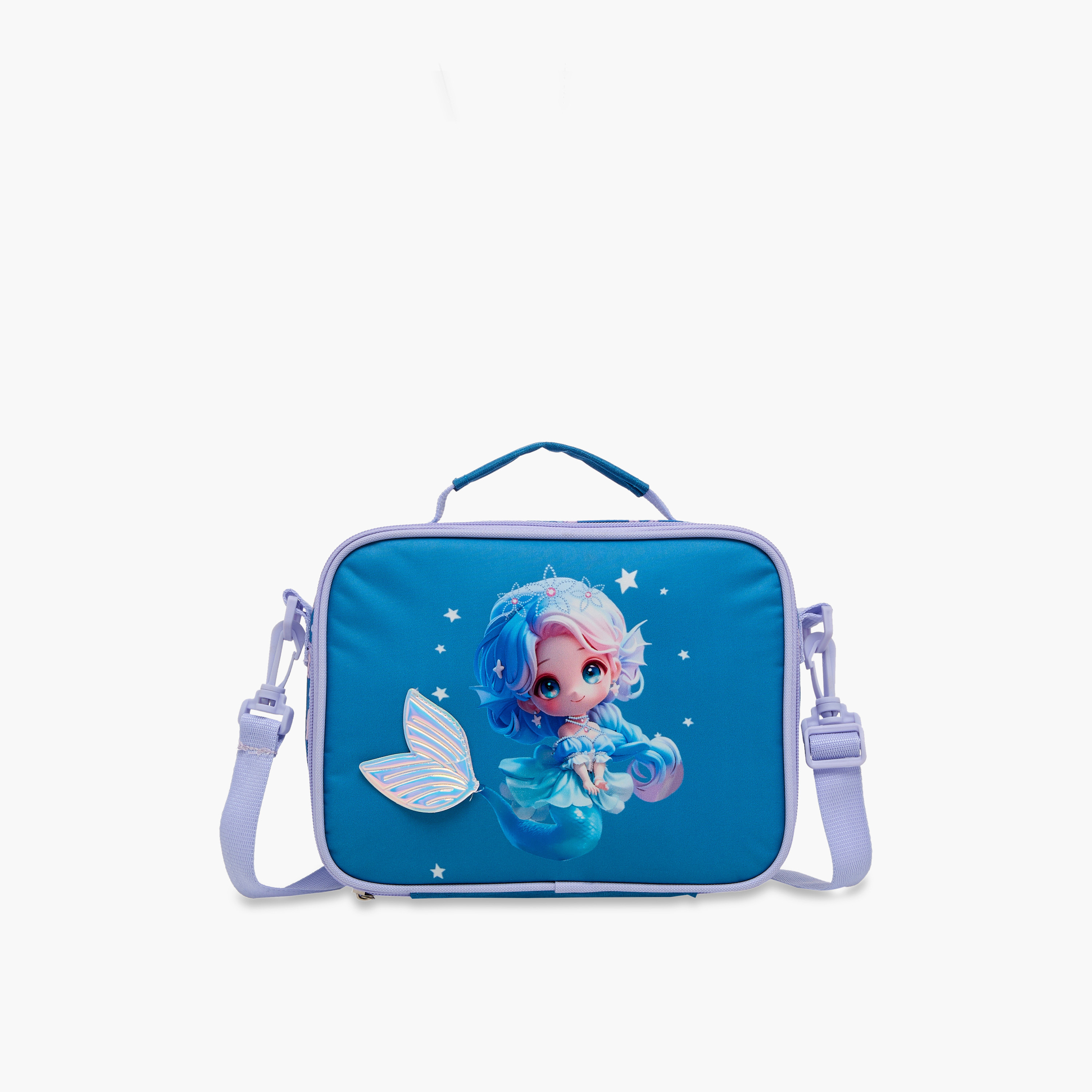 Juniors Mermaid Print Lunch Bag with Zip Closure-school-lunchessentials-lunchbags-image-1