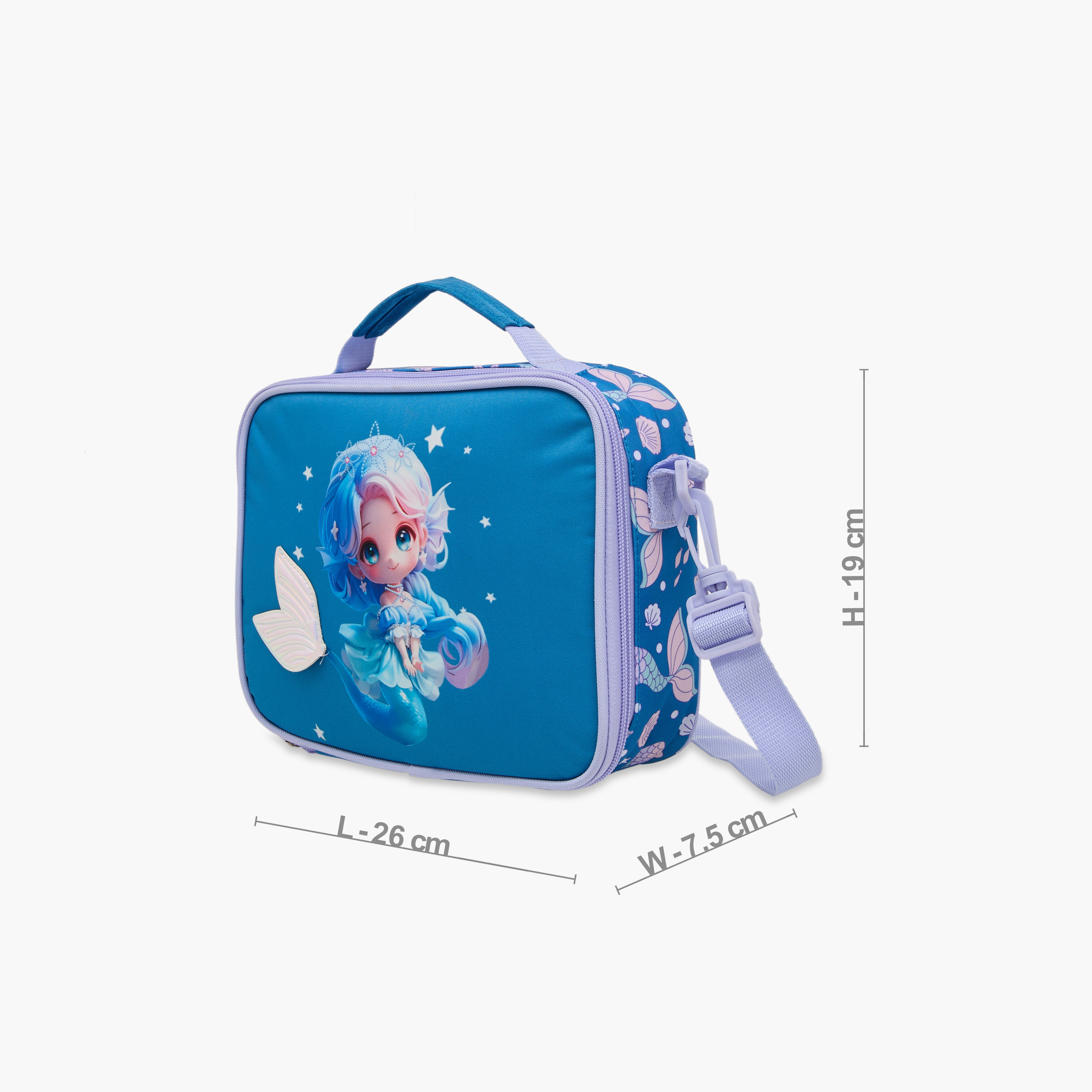 Juniors Mermaid Print Lunch Bag with Zip Closure-school-lunchessentials-lunchbags-image-2