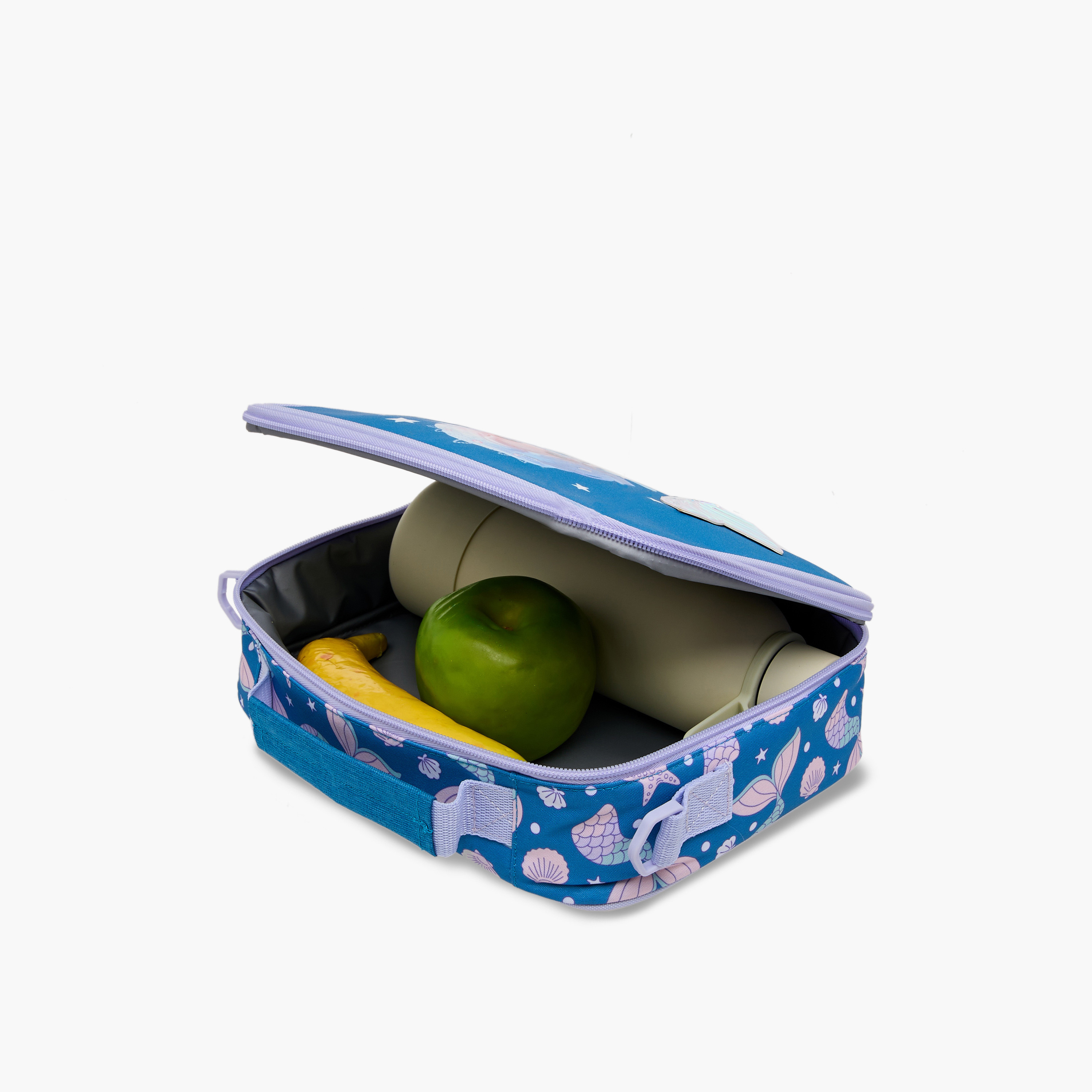 Juniors Mermaid Print Lunch Bag with Zip Closure-school-lunchessentials-lunchbags-image-7