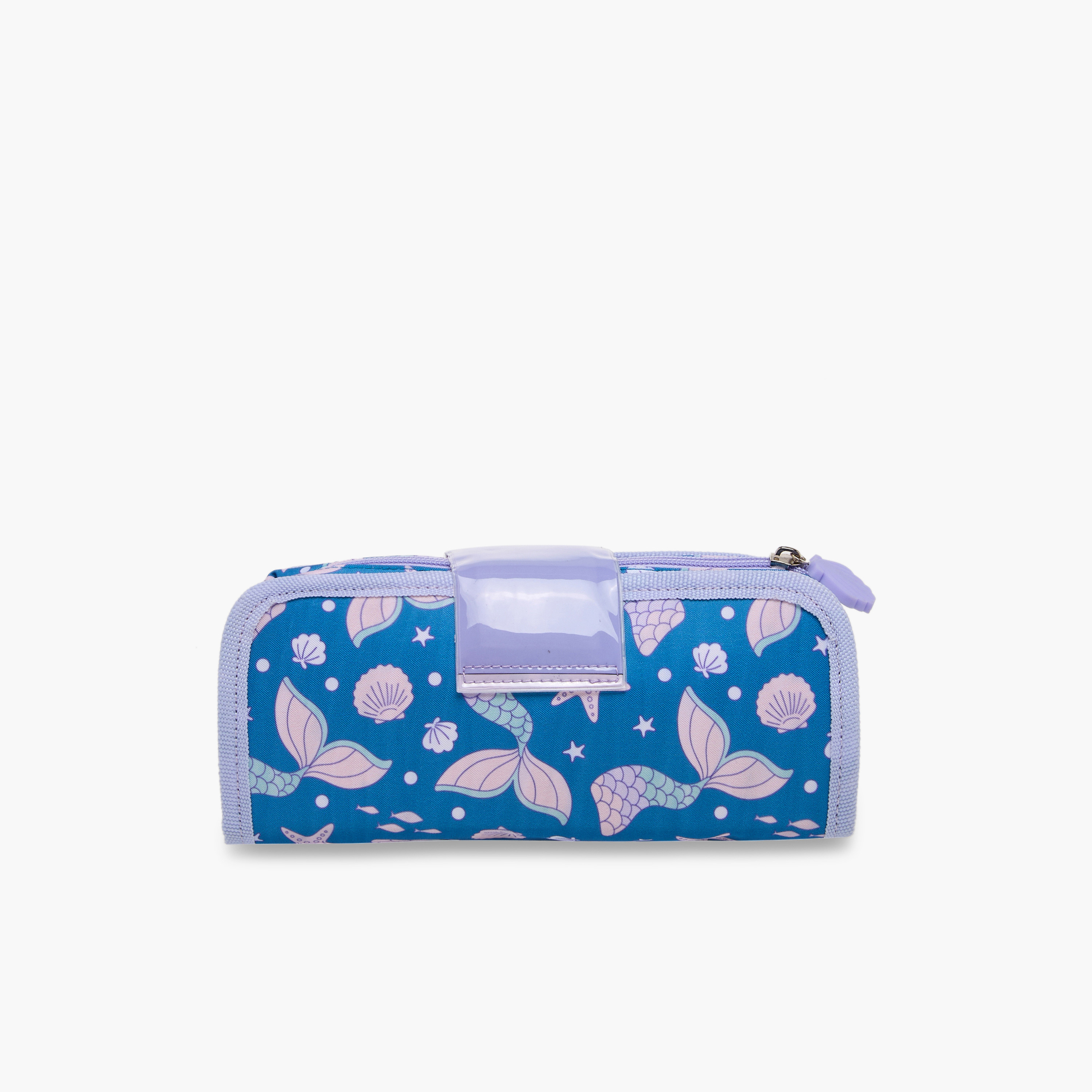 Juniors Mermaid Print Pencil Pouch with Zip Closure-school-stationery-pencilcases-image-3