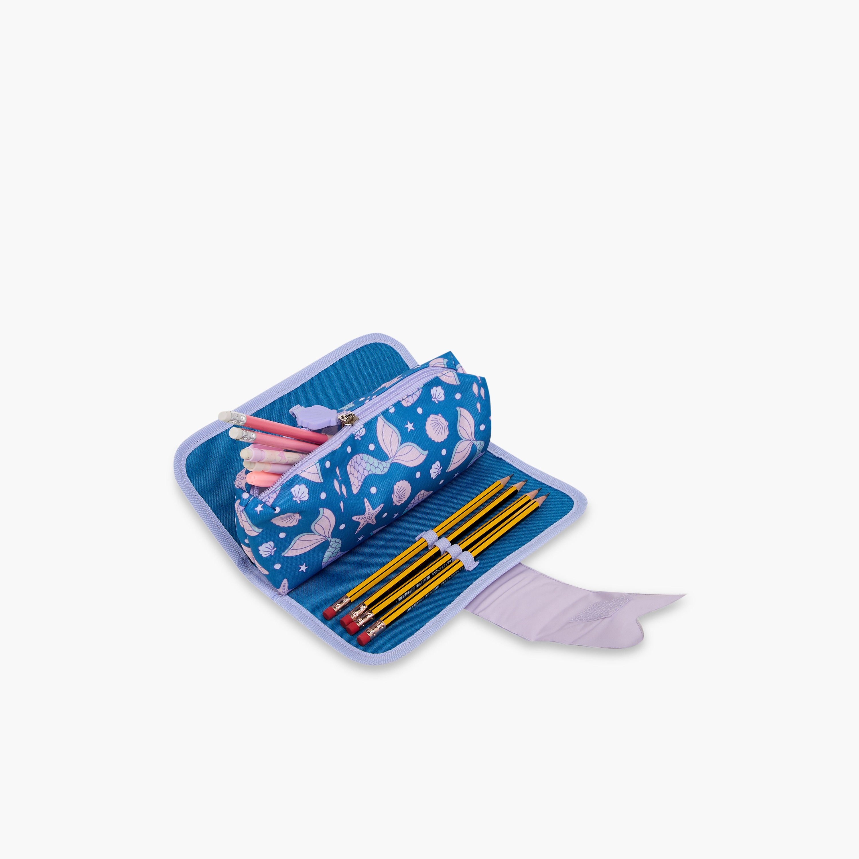Juniors Mermaid Print Pencil Pouch with Zip Closure-school-stationery-pencilcases-image-8
