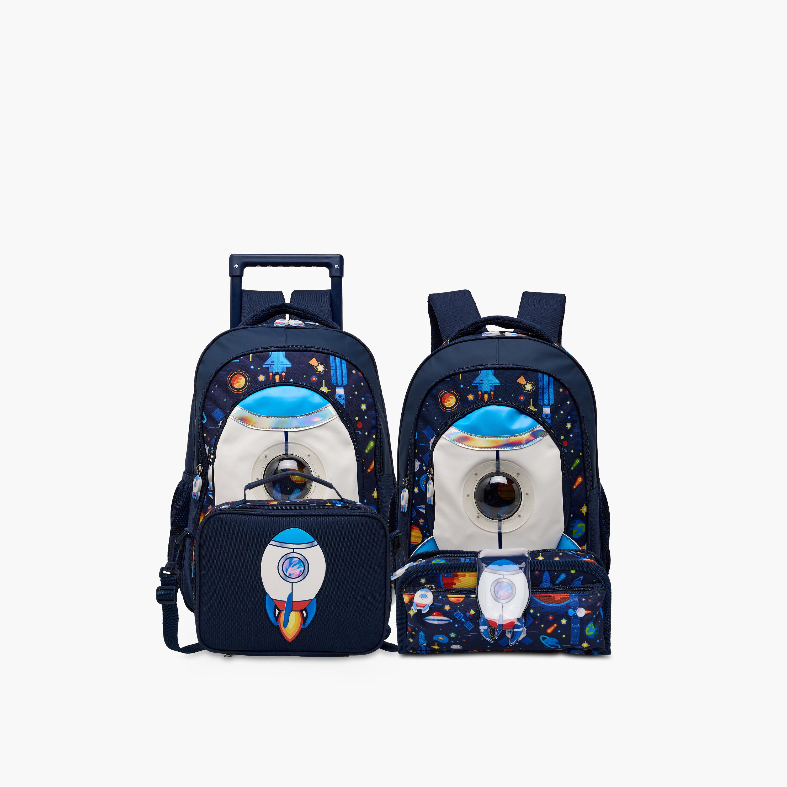 Juniors Spaceship Applique Backpack with Adjustable Straps and Zip Closure - 16 inches-school-bagsandbackpacks-backpacks-image-14