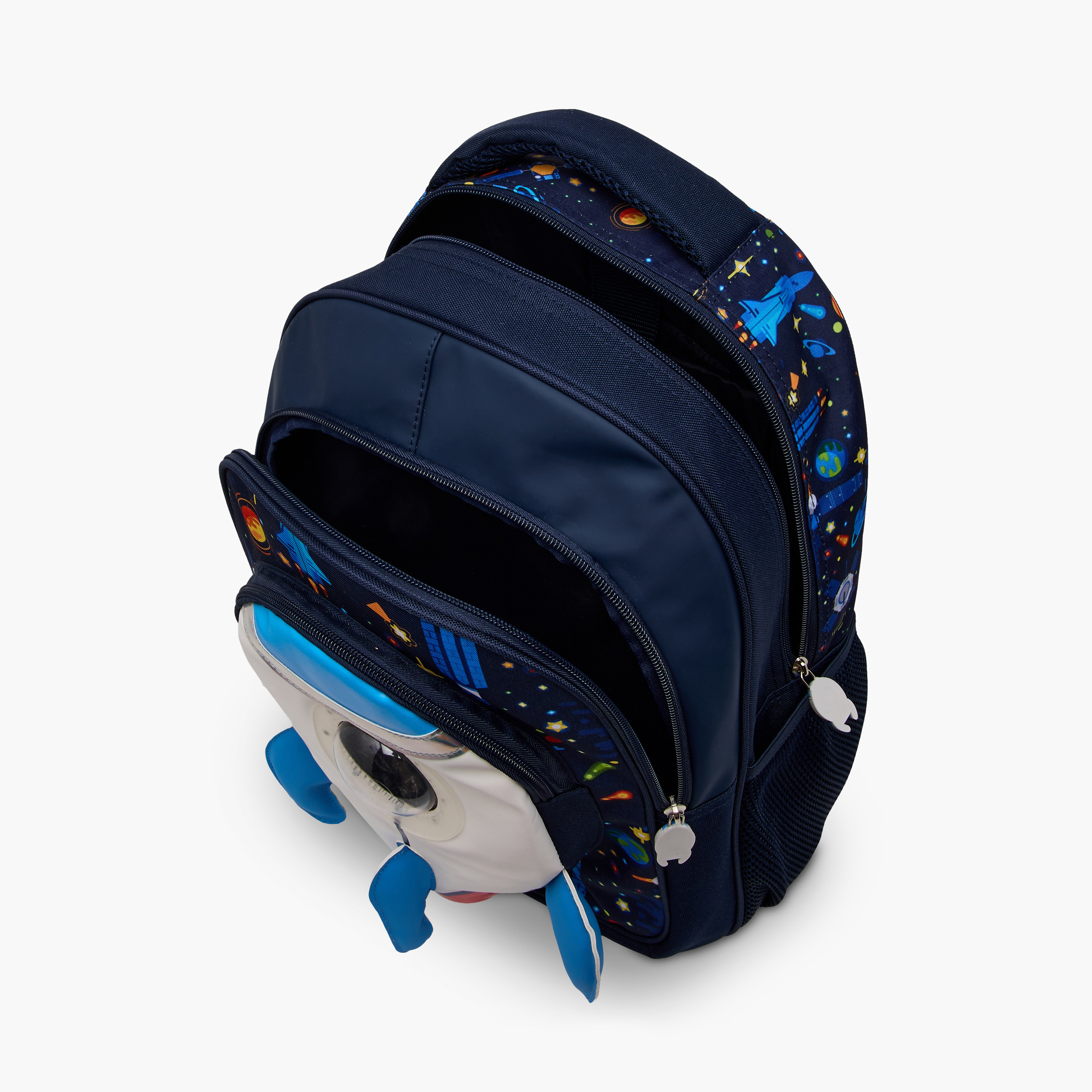 Juniors Spaceship Applique Backpack with Adjustable Straps and Zip Closure - 16 inches-school-bagsandbackpacks-backpacks-image-11