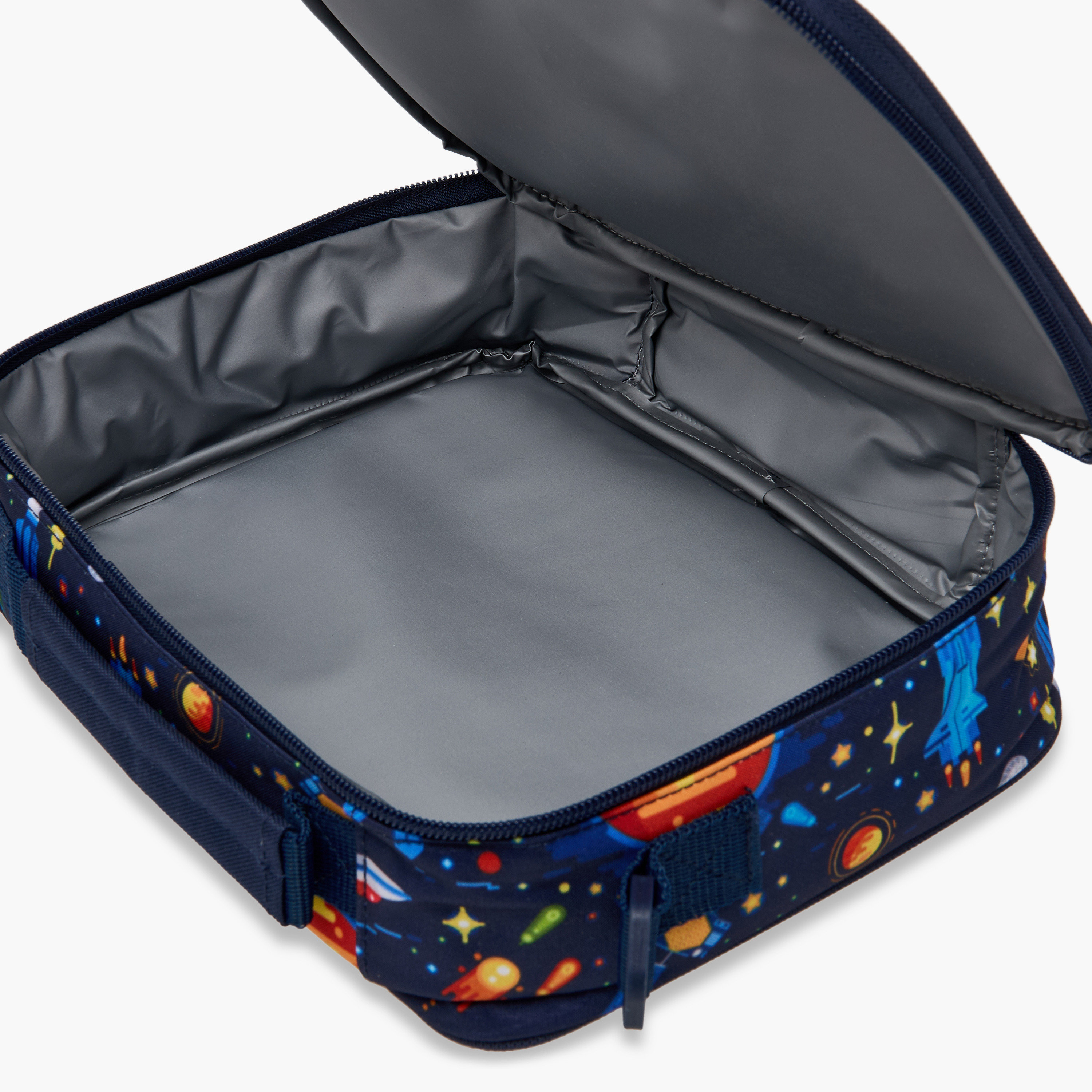 Juniors Spaceship Print Lunch Bag with Zip Closure-school-lunchessentials-lunchbags-image-6