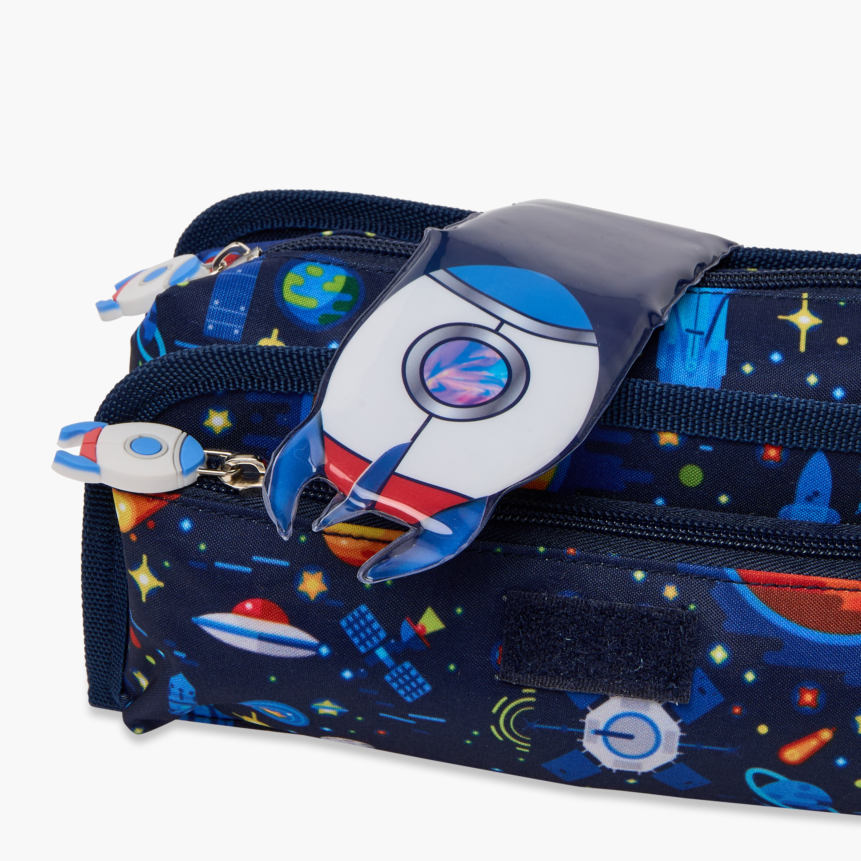 Juniors Spaceship Print Pencil Pouch with Zip Closure-school-stationery-pencilcases-image-3