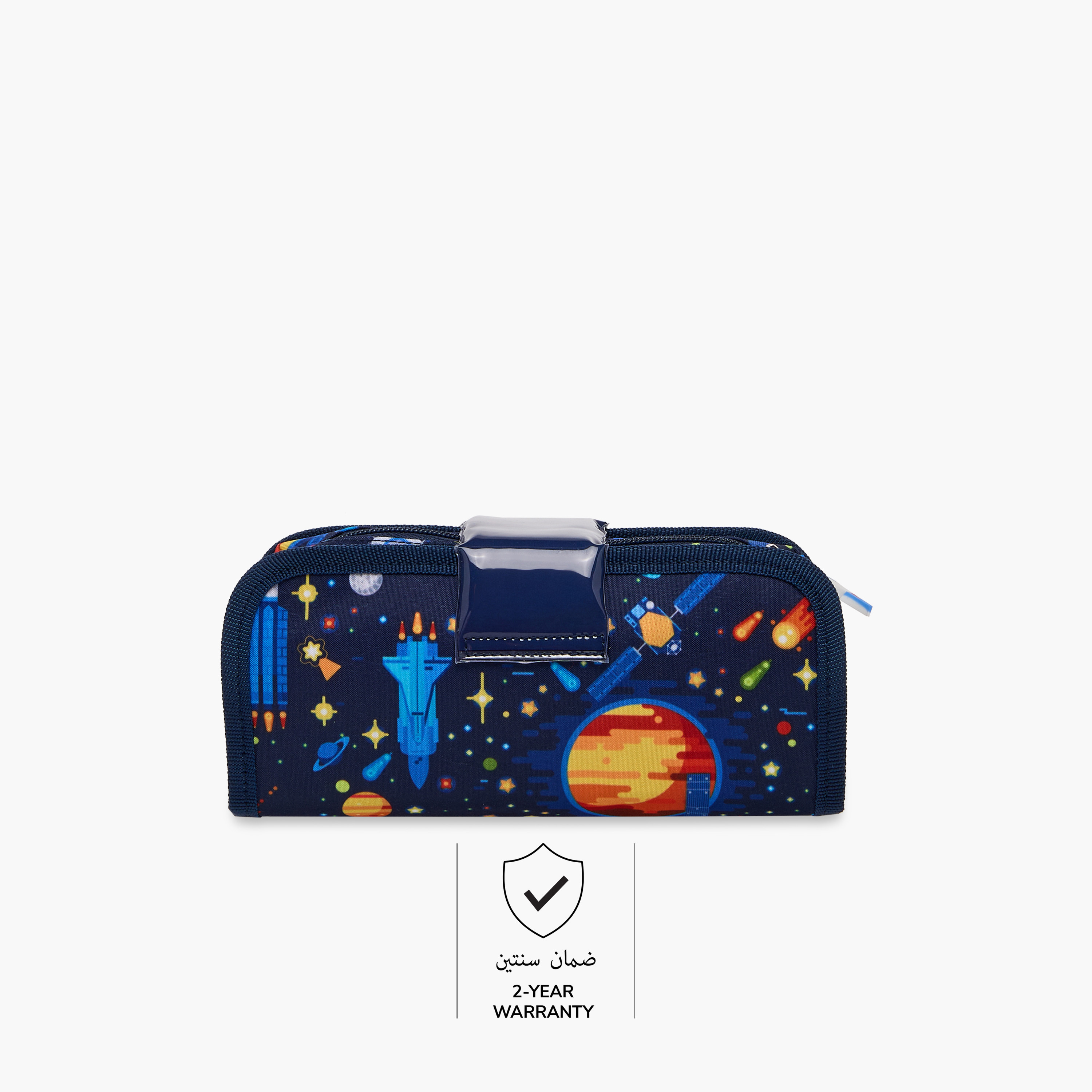 Juniors Spaceship Print Pencil Pouch with Zip Closure-school-stationery-pencilcases-image-4