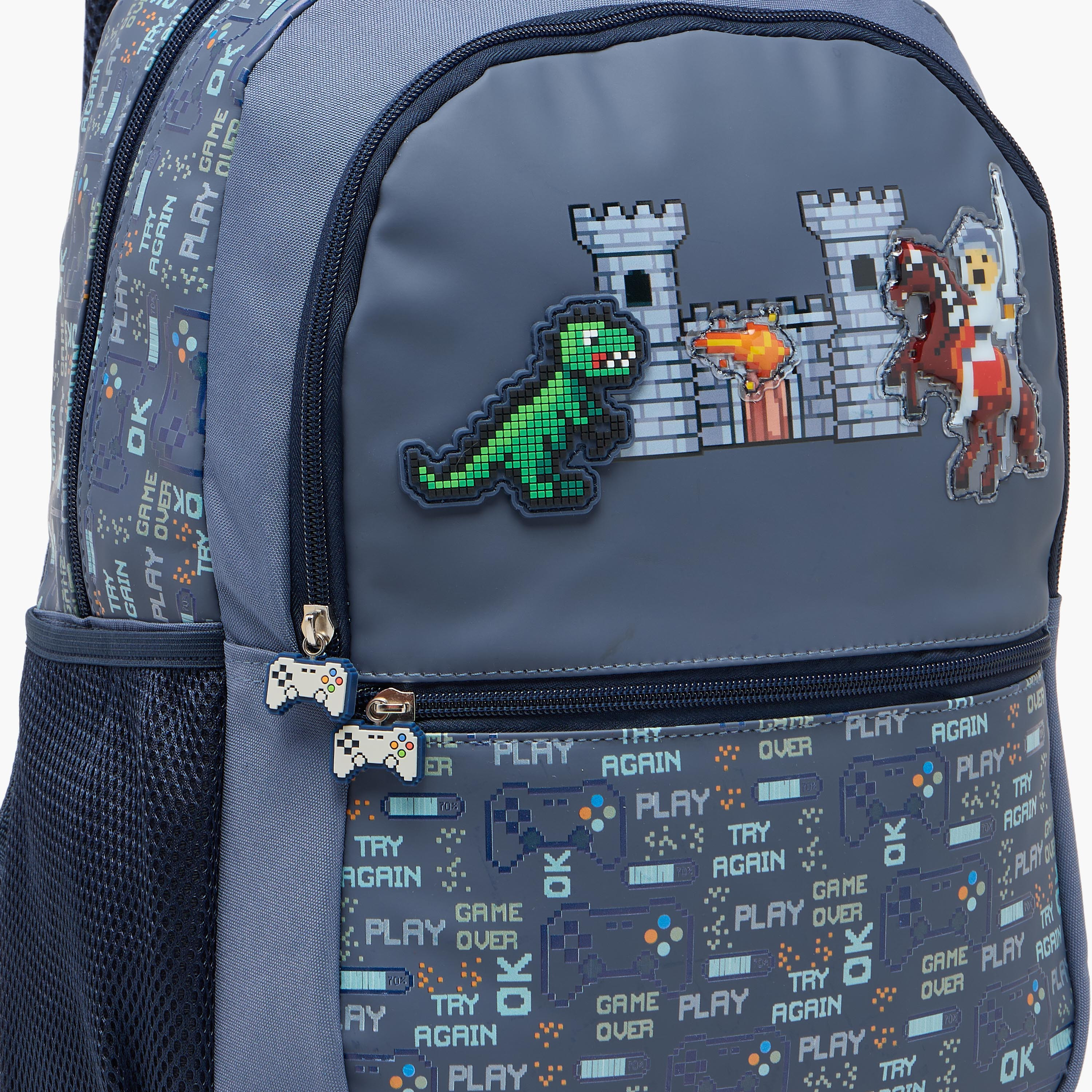 شنطة ظهر بطبعات ألعاب وحمالات قابلة للتعديل وسحاب إغلاق من جونيورز - 16 بوصة-school-bagsandbackpacks-backpacks-image-12