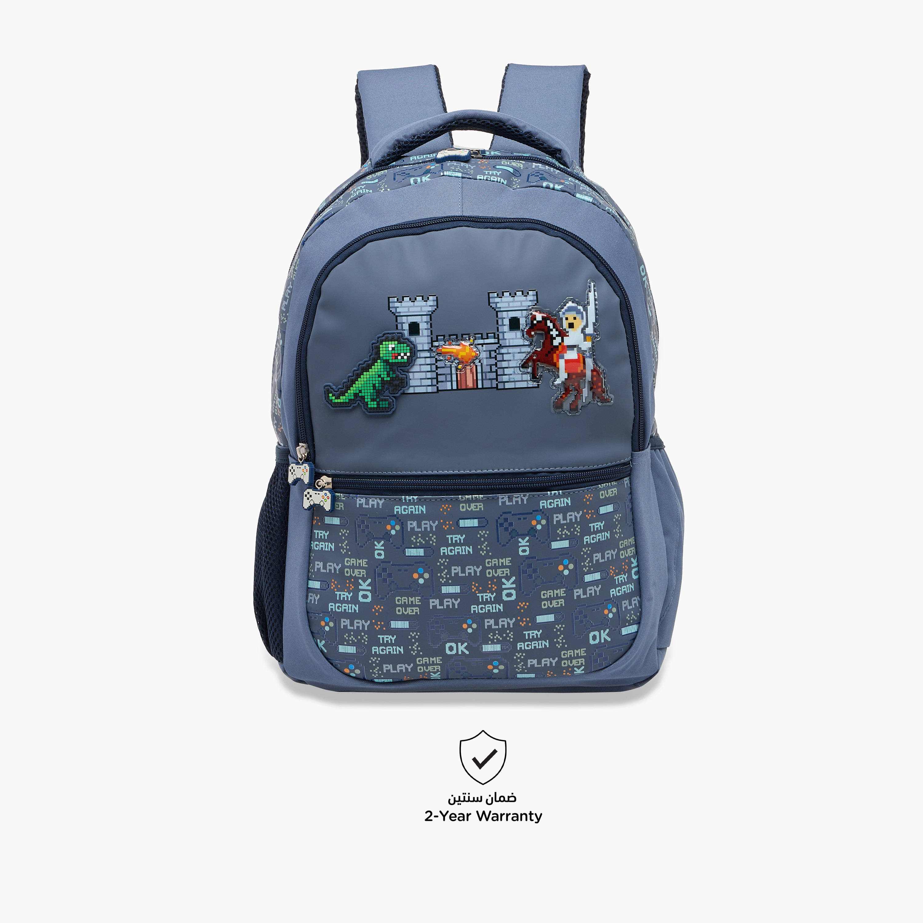 شنطة ظهر بطبعات ألعاب وحمالات قابلة للتعديل وسحاب إغلاق من جونيورز - 16 بوصة-school-bagsandbackpacks-backpacks-image-5