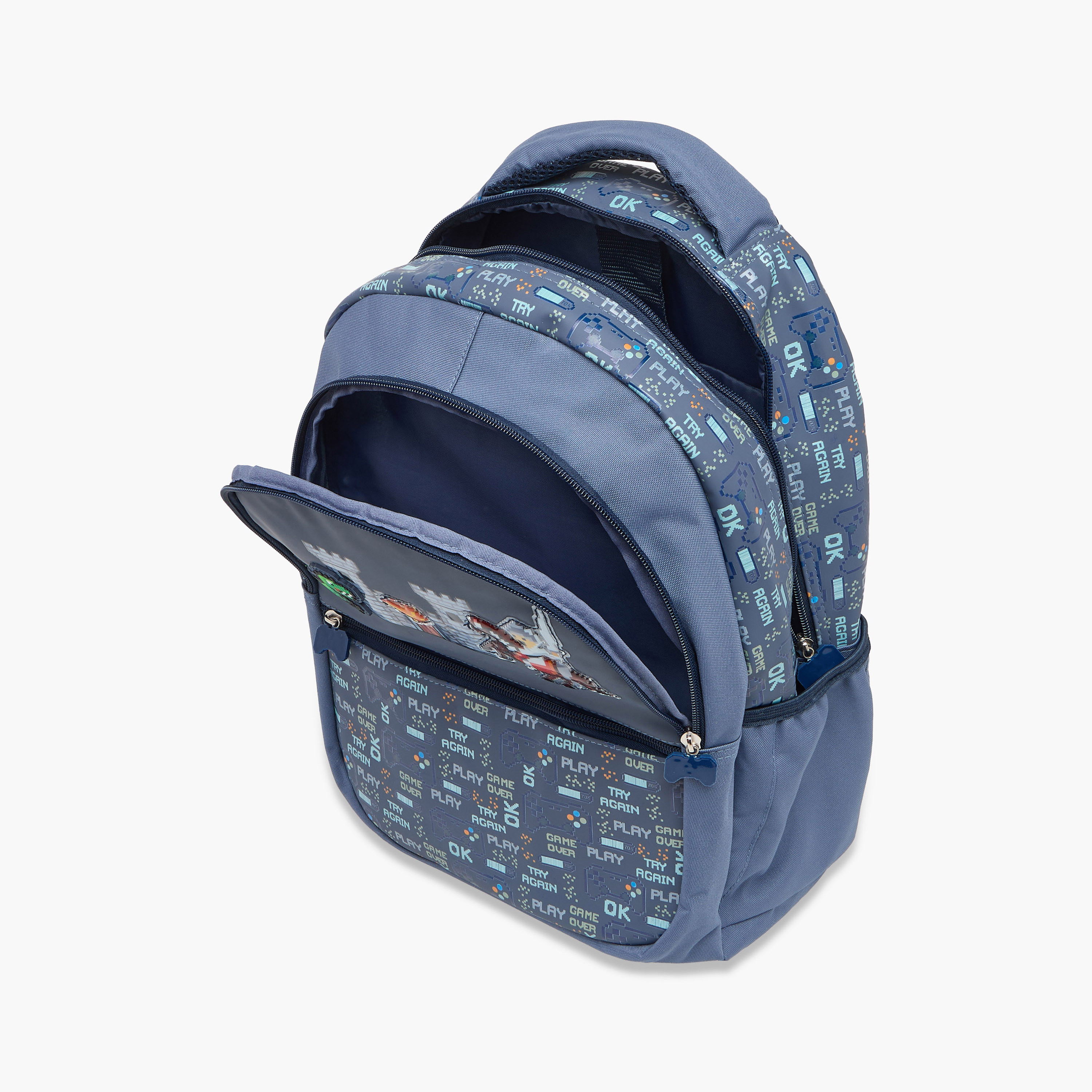 شنطة ظهر بطبعات ألعاب وحمالات قابلة للتعديل وسحاب إغلاق من جونيورز - 16 بوصة-school-bagsandbackpacks-backpacks-image-6