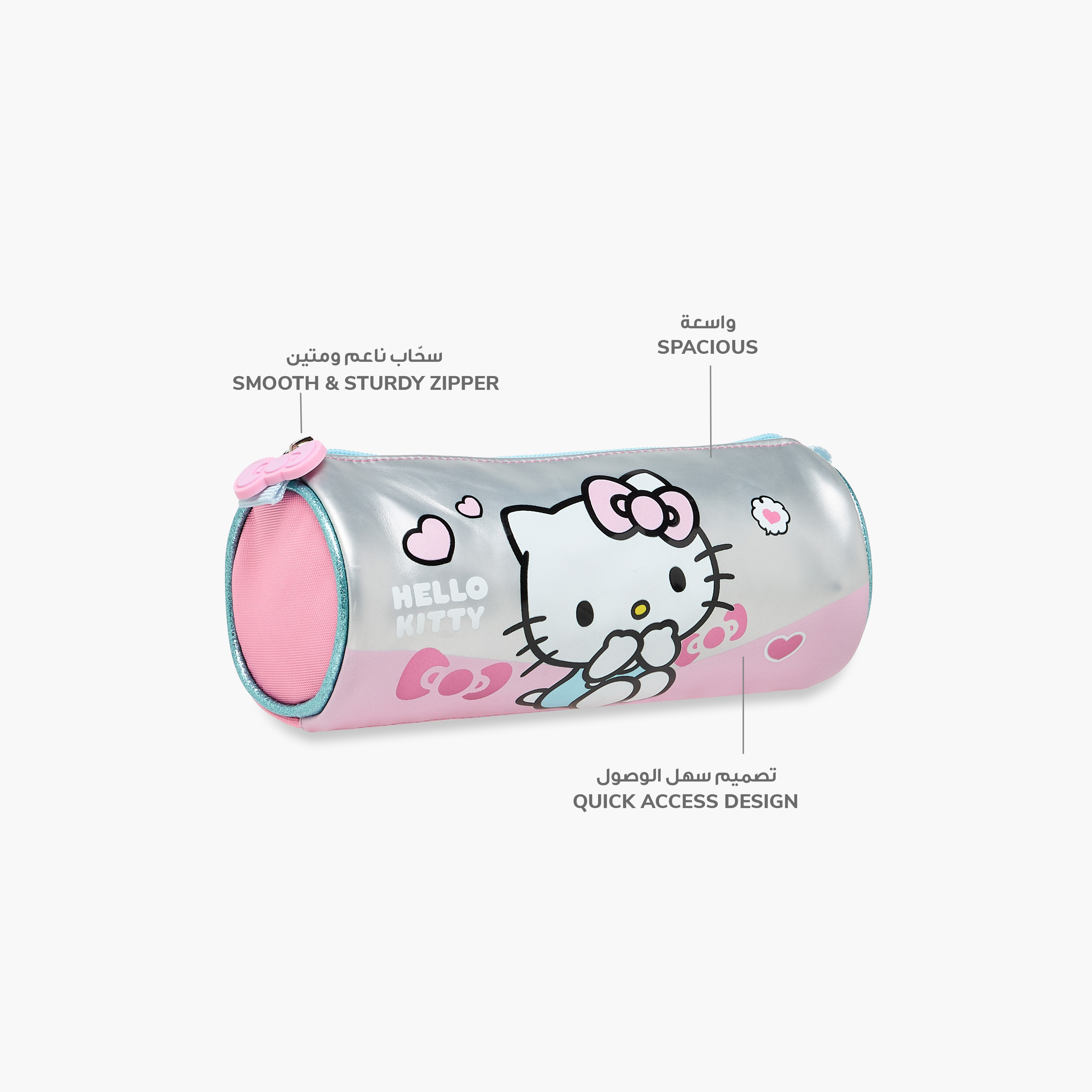 مقلمة بسحاب إغلاق وطبعات هالو كيتي-school-stationery-pencilcases-image-6