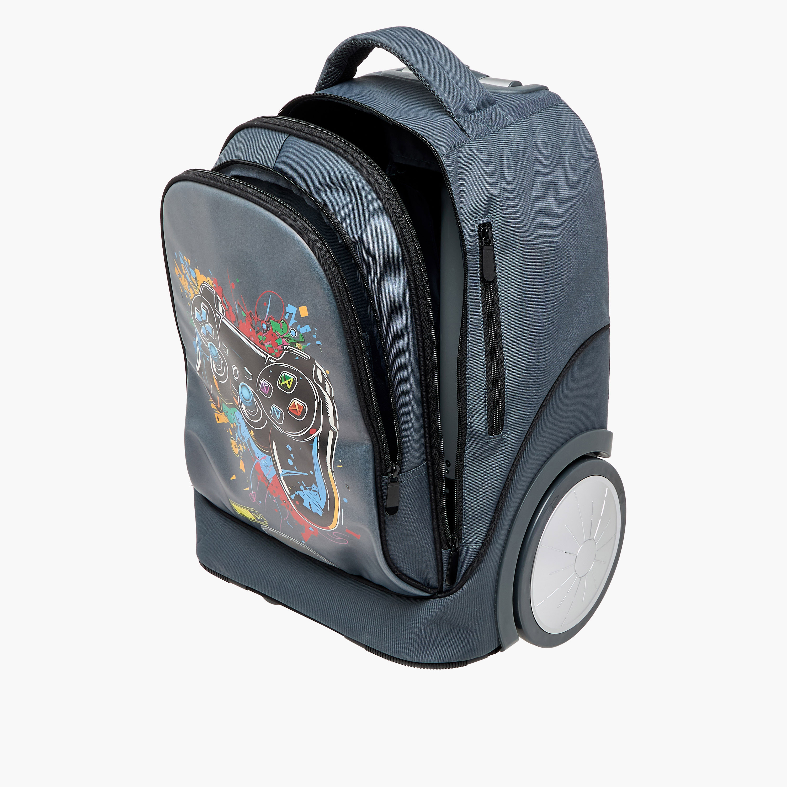 Juniors Printed 3-Piece School Trolley Bag Set for Boys 8-13 Years with Lunch Bag and Pencil Pouch -school-bagsandbackpacks-trolleybags-image-12