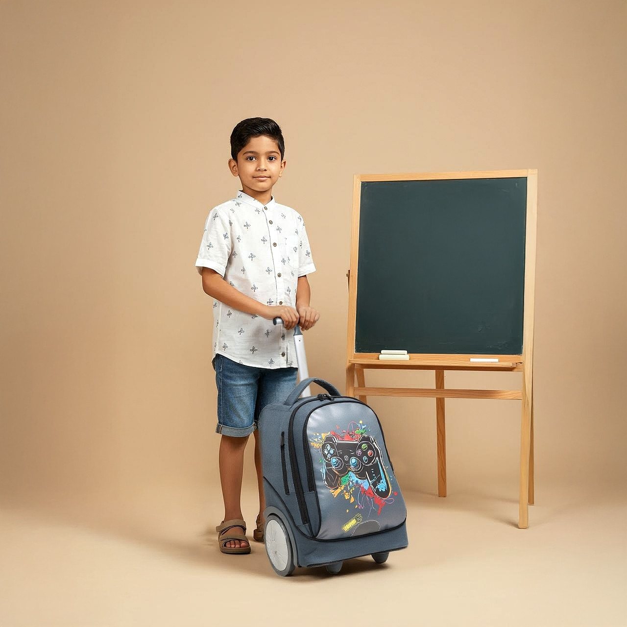 Juniors Printed 3-Piece School Trolley Bag Set for Boys 8-13 Years with Lunch Bag and Pencil Pouch -school-bagsandbackpacks-trolleybags-image-3
