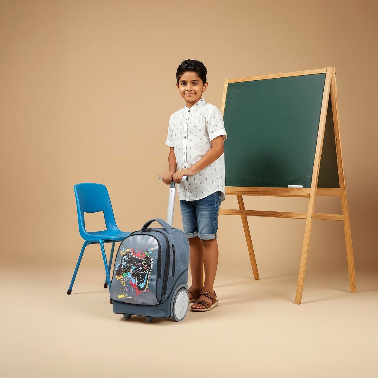 Juniors Printed 3-Piece School Trolley Bag Set for Boys 8-13 Years with Lunch Bag and Pencil Pouch -school-bagsandbackpacks-trolleybags-image-4