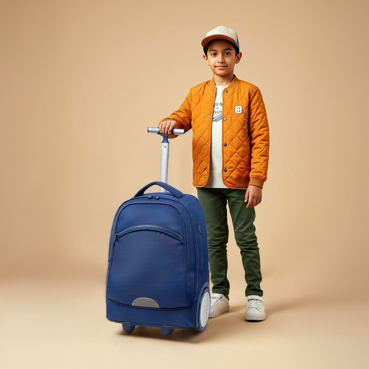Juniors Plain 3-Piece School Trolley Bag Set for Boys 8-13 Years with Lunch Bag and Pencil Pouch-school-bagsandbackpacks-trolleybags-image-3