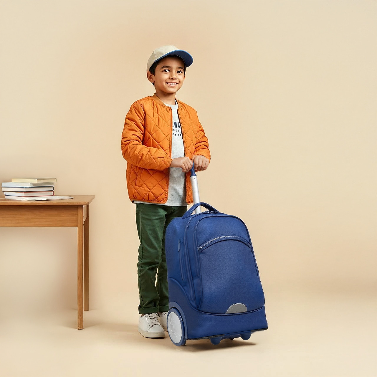 Juniors Plain 3-Piece School Trolley Bag Set for Boys 8-13 Years with Lunch Bag and Pencil Pouch-school-bagsandbackpacks-trolleybags-image-4