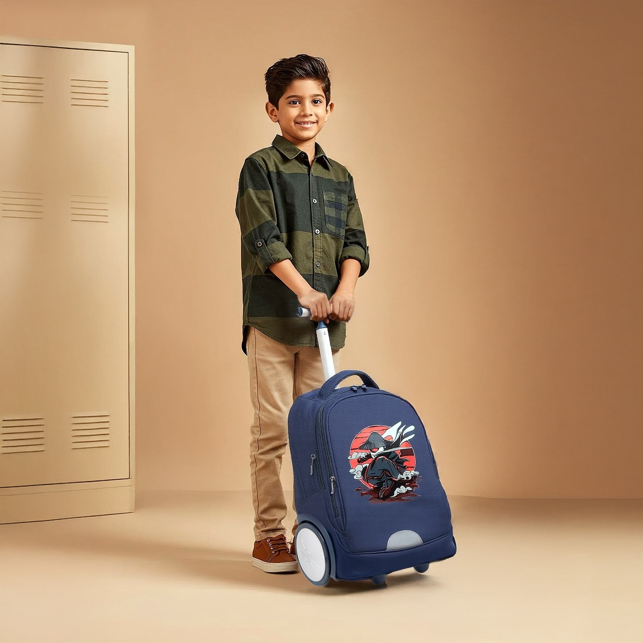طقم شنطة ترولي مدرسية 3 قطع للأولاد 8-13 سنة مع شنطة غداء ومقلمة بطبعات من جونيورز-school-bagsandbackpacks-trolleybags-image-8