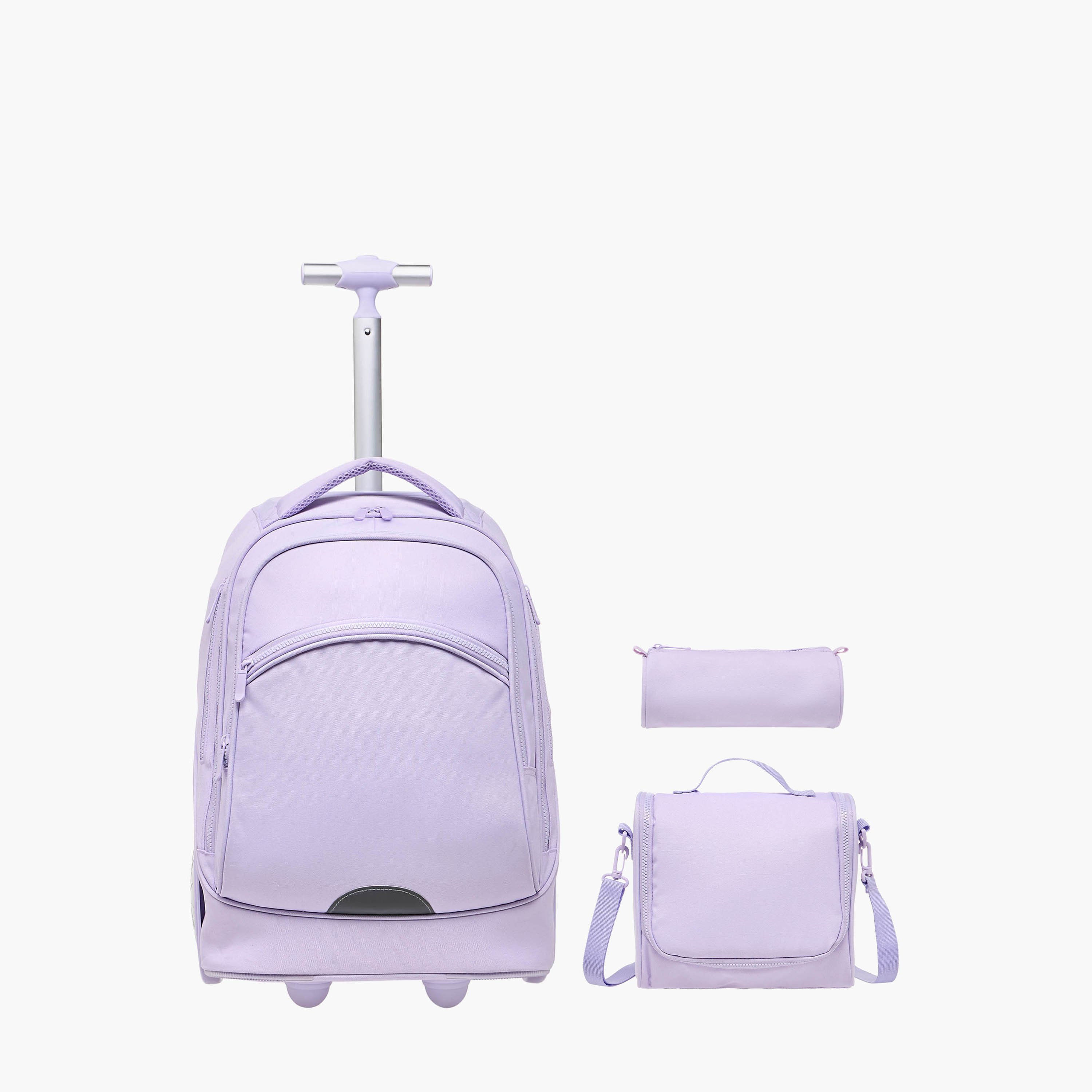 Juniors Printed 3-Piece School Trolley Bag Set for Girls 8-13 Years with Lunch Bag and Pencil Pouch-school-bagsandbackpacks-trolleybags-image-2