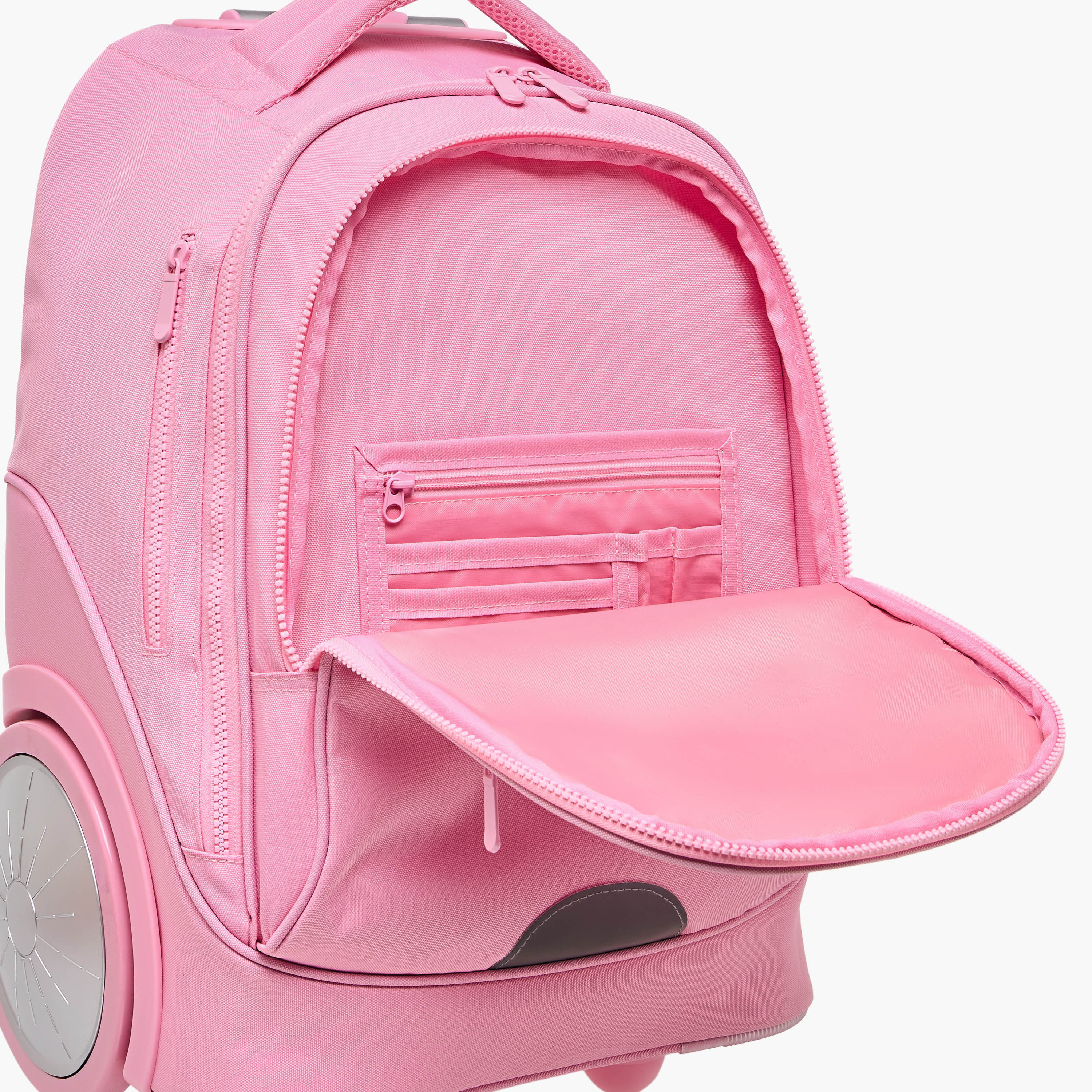 طقم شنطة ترولي مدرسية 3 قطع للبنات 8-13 سنة مع شنطة غداء ومقلمة بطبعات من جونيورز-school-bagsandbackpacks-trolleybags-image-14