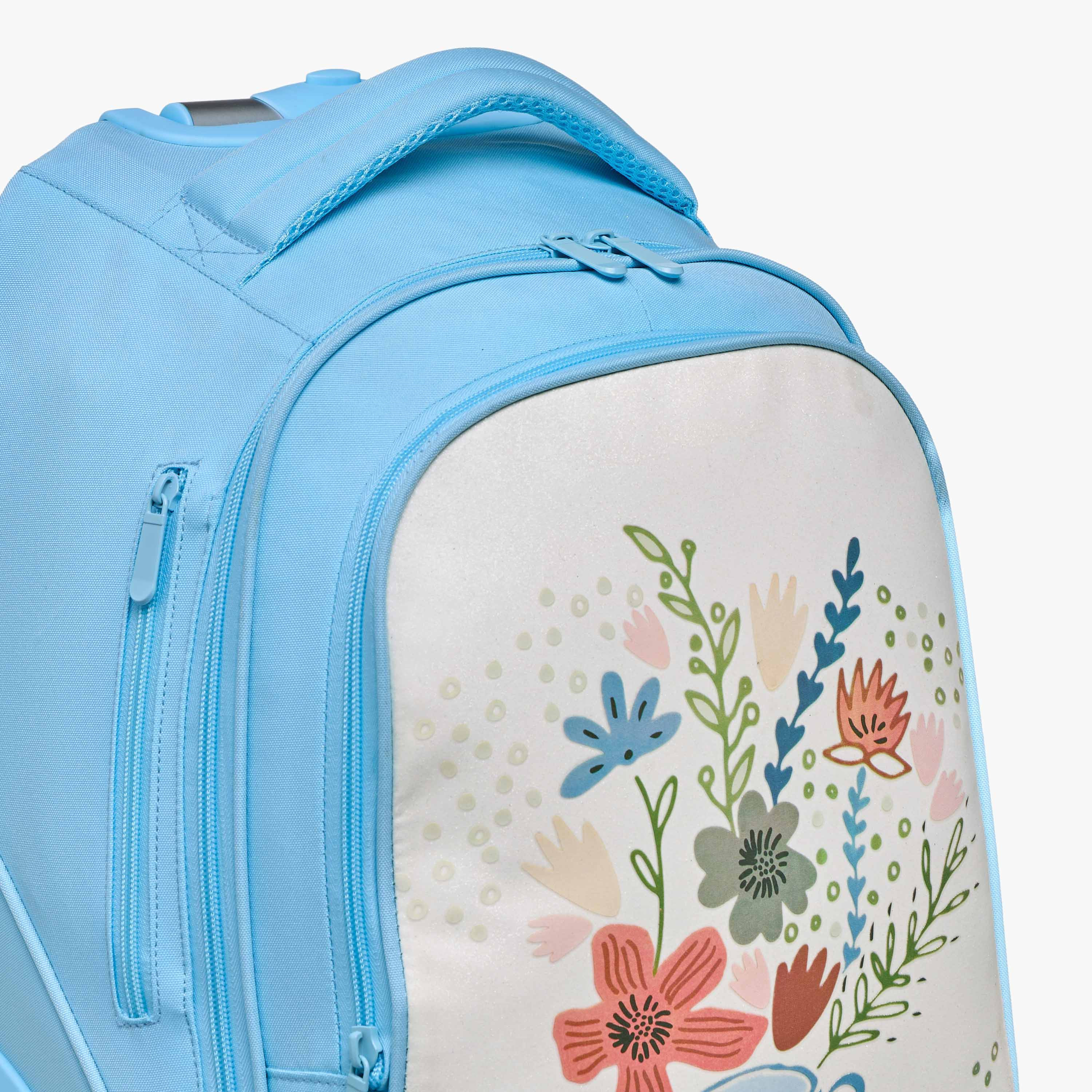 طقم شنطة ترولي مدرسية 3 قطع للبنات 8-13 سنة مع شنطة غداء ومقلمة بطبعات من جونيورز-school-bagsandbackpacks-trolleybags-image-13