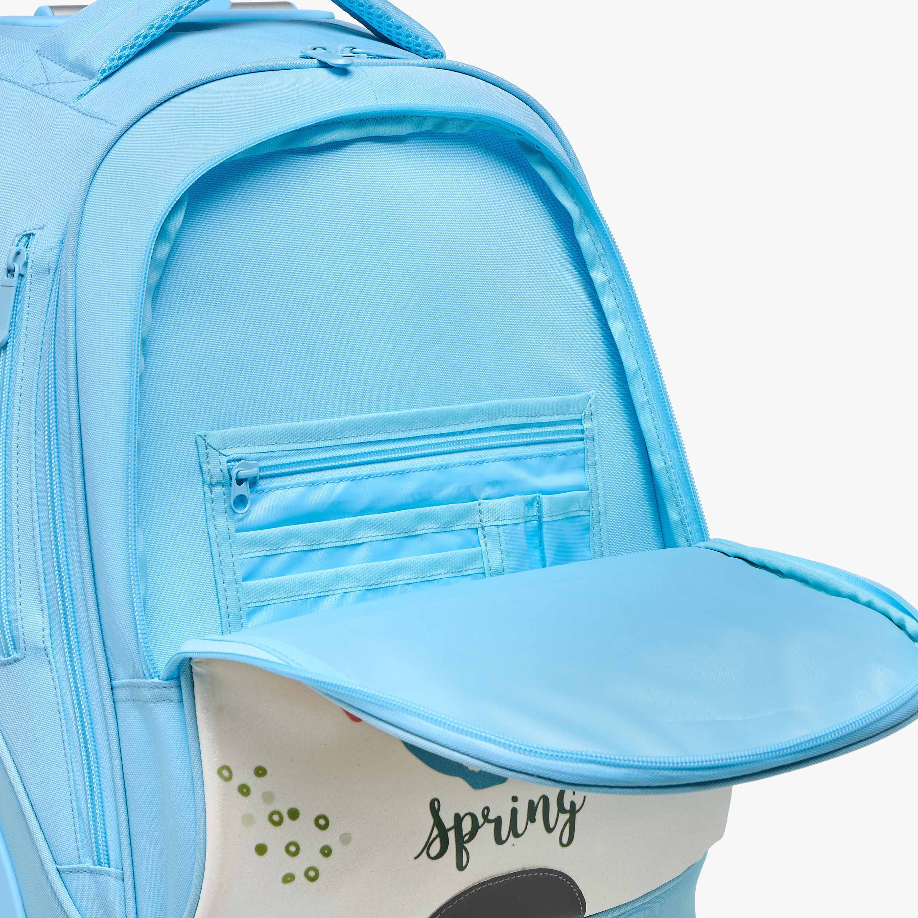 طقم شنطة ترولي مدرسية 3 قطع للبنات 8-13 سنة مع شنطة غداء ومقلمة بطبعات من جونيورز-school-bagsandbackpacks-trolleybags-image-15