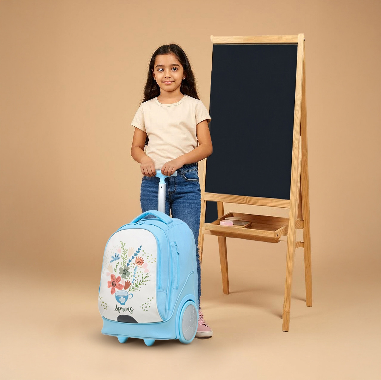 Juniors Printed 3-Piece School Trolley Bag Set for Girls 8-13 Years with Lunch Bag and Pencil Pouch-school-bagsandbackpacks-trolleybags-image-3