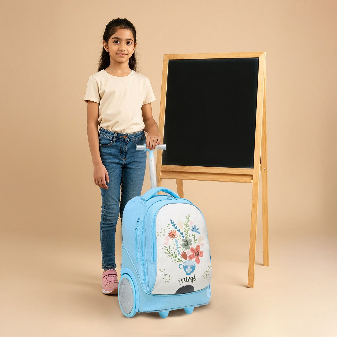 Juniors Printed 3-Piece School Trolley Bag Set for Girls 8-13 Years with Lunch Bag and Pencil Pouch-school-bagsandbackpacks-trolleybags-image-4