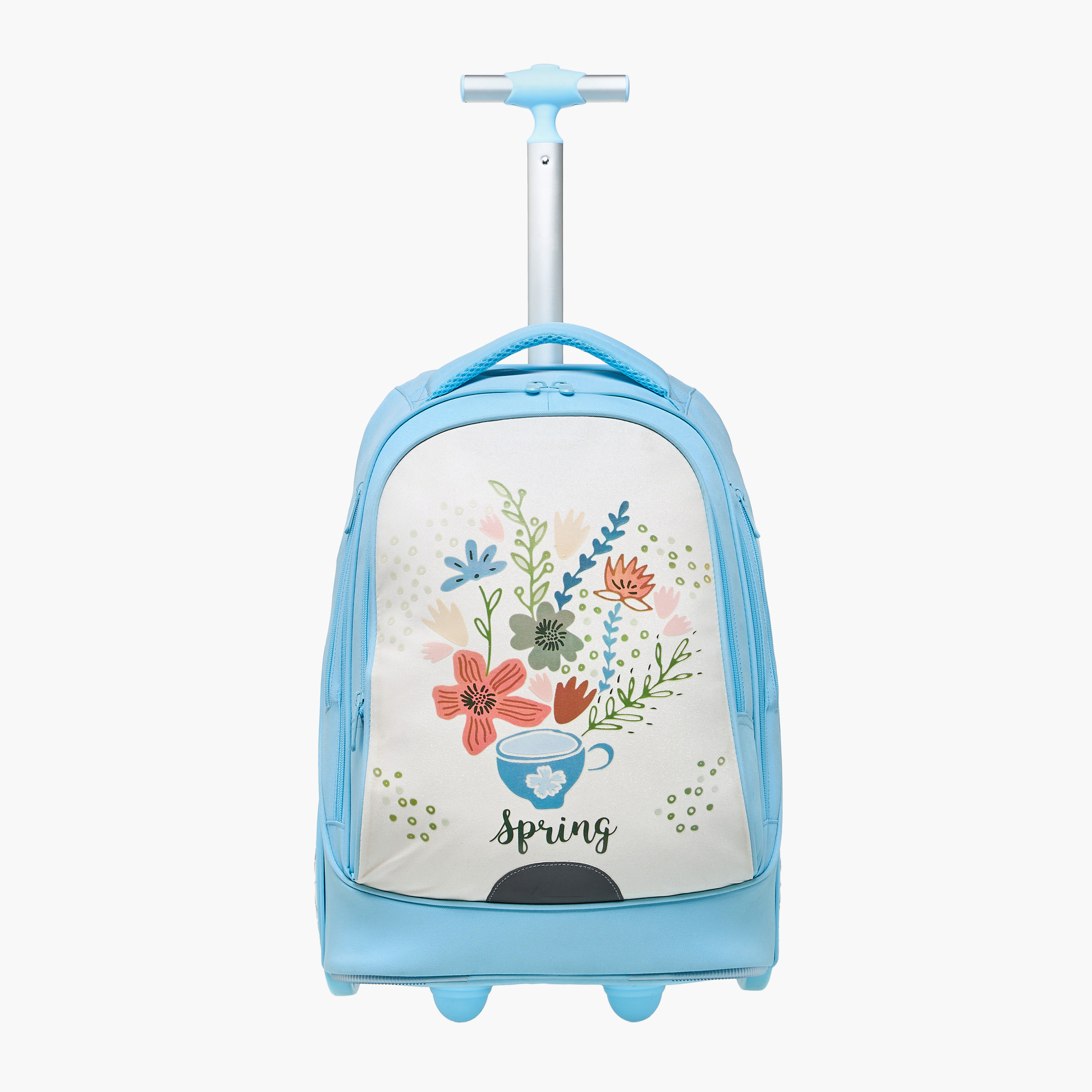 Juniors Printed 3-Piece School Trolley Bag Set for Girls 8-13 Years with Lunch Bag and Pencil Pouch-school-bagsandbackpacks-trolleybags-image-5