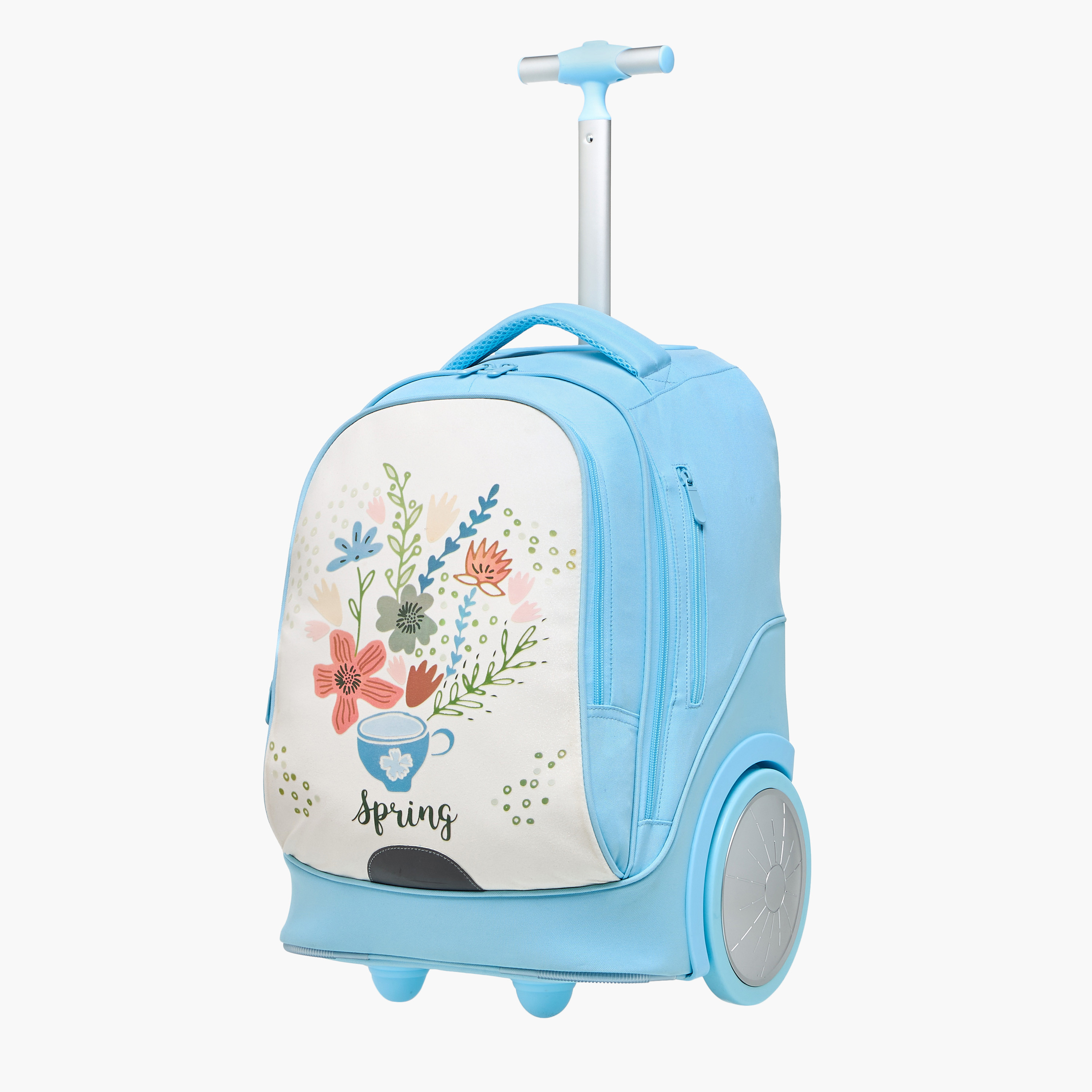 Juniors Printed 3-Piece School Trolley Bag Set for Girls 8-13 Years with Lunch Bag and Pencil Pouch-school-bagsandbackpacks-trolleybags-image-6