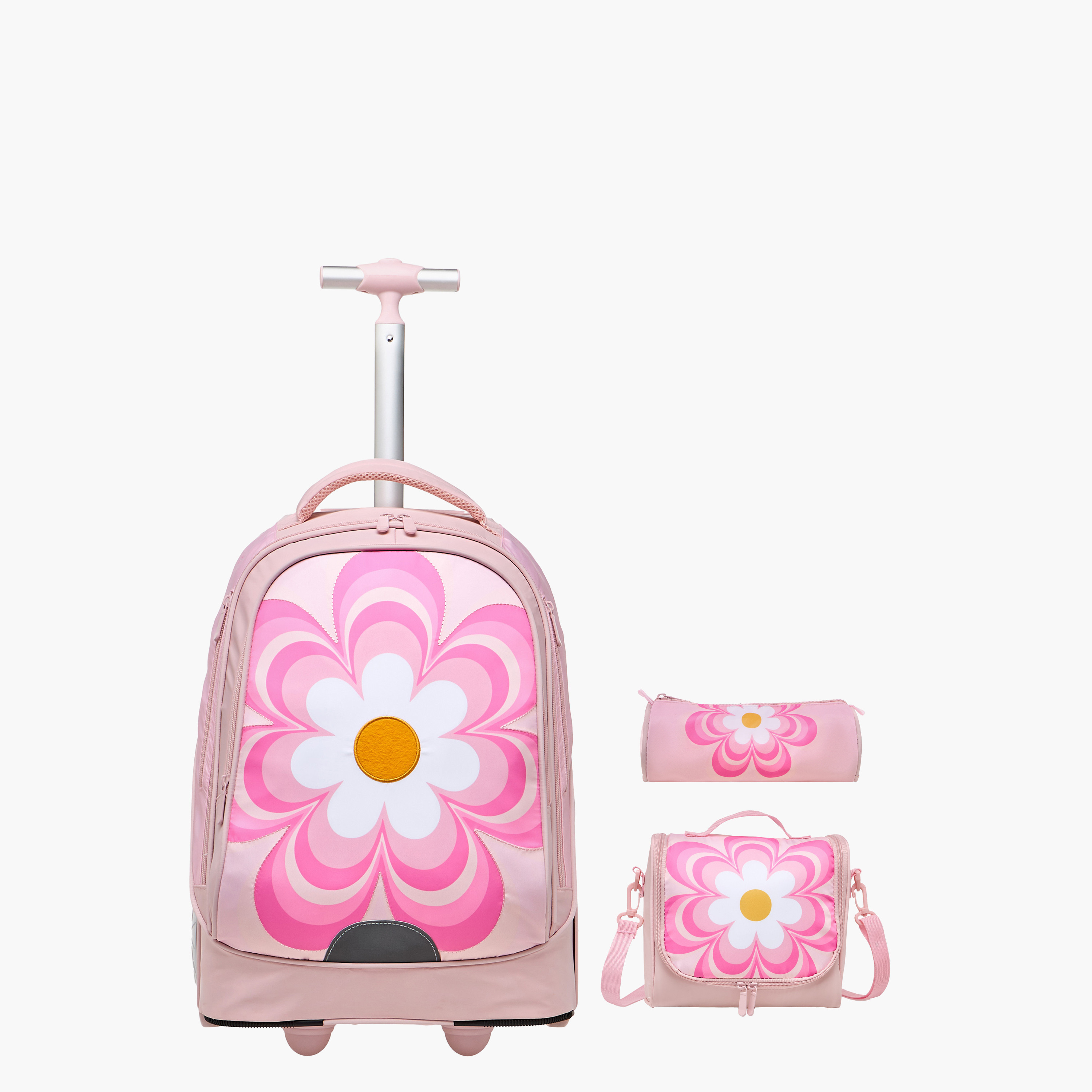 Juniors Printed 3-Piece School Trolley Bag Set for Girls 8-13 Years with Lunch Bag and Pencil Pouch-school-bagsandbackpacks-trolleybags-image-2