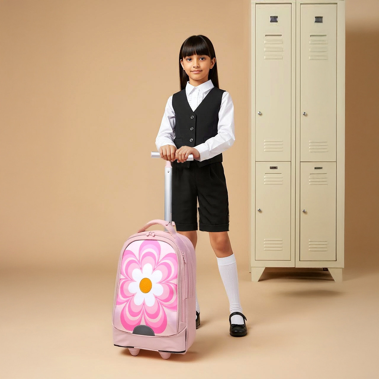 Juniors Printed 3-Piece School Trolley Bag Set for Girls 8-13 Years with Lunch Bag and Pencil Pouch-school-bagsandbackpacks-trolleybags-image-3
