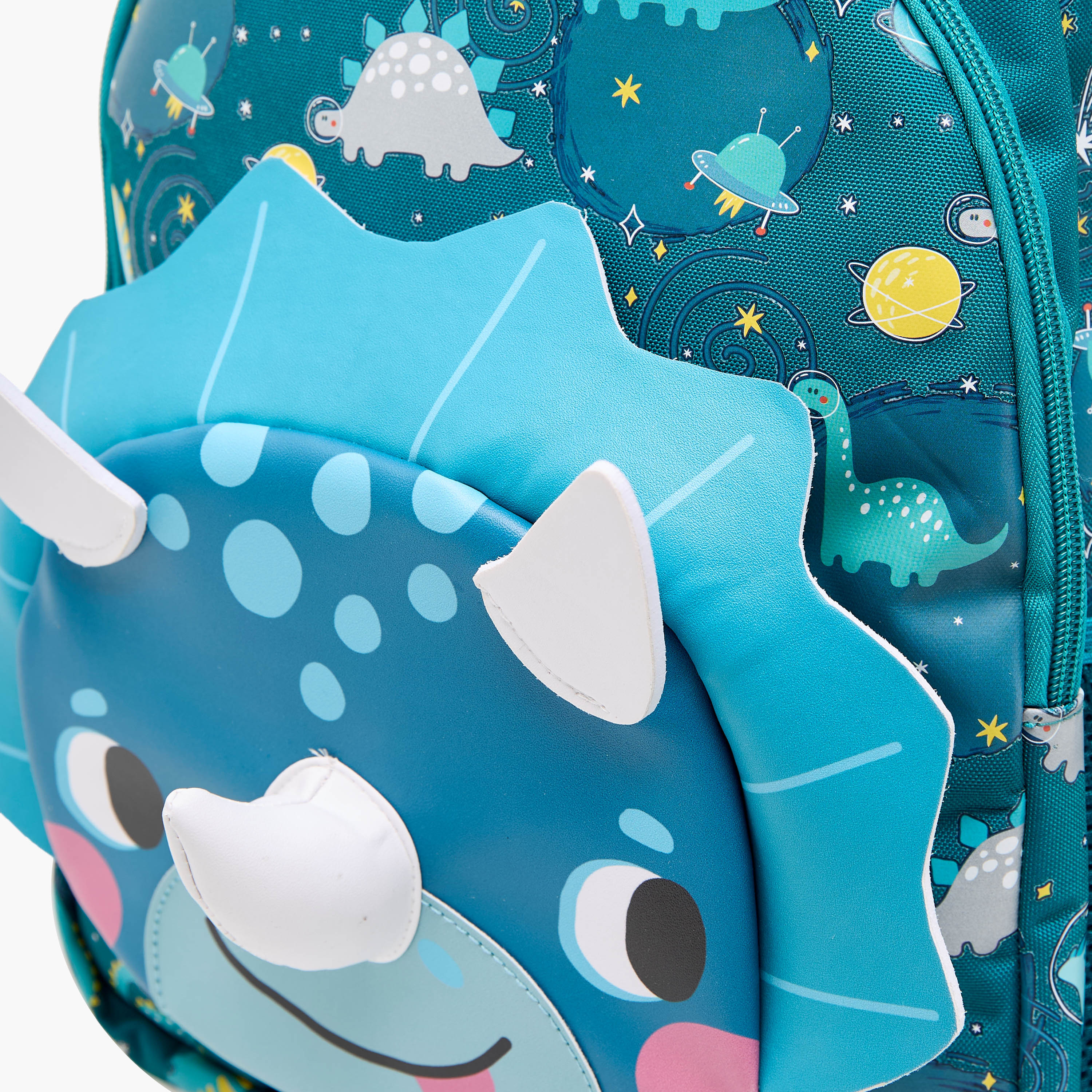 Juniors Baby Dinosaur Applique Backpack with Adjustable Straps and Zip Closure - 14 inches-school-bagsandbackpacks-backpacks-image-10