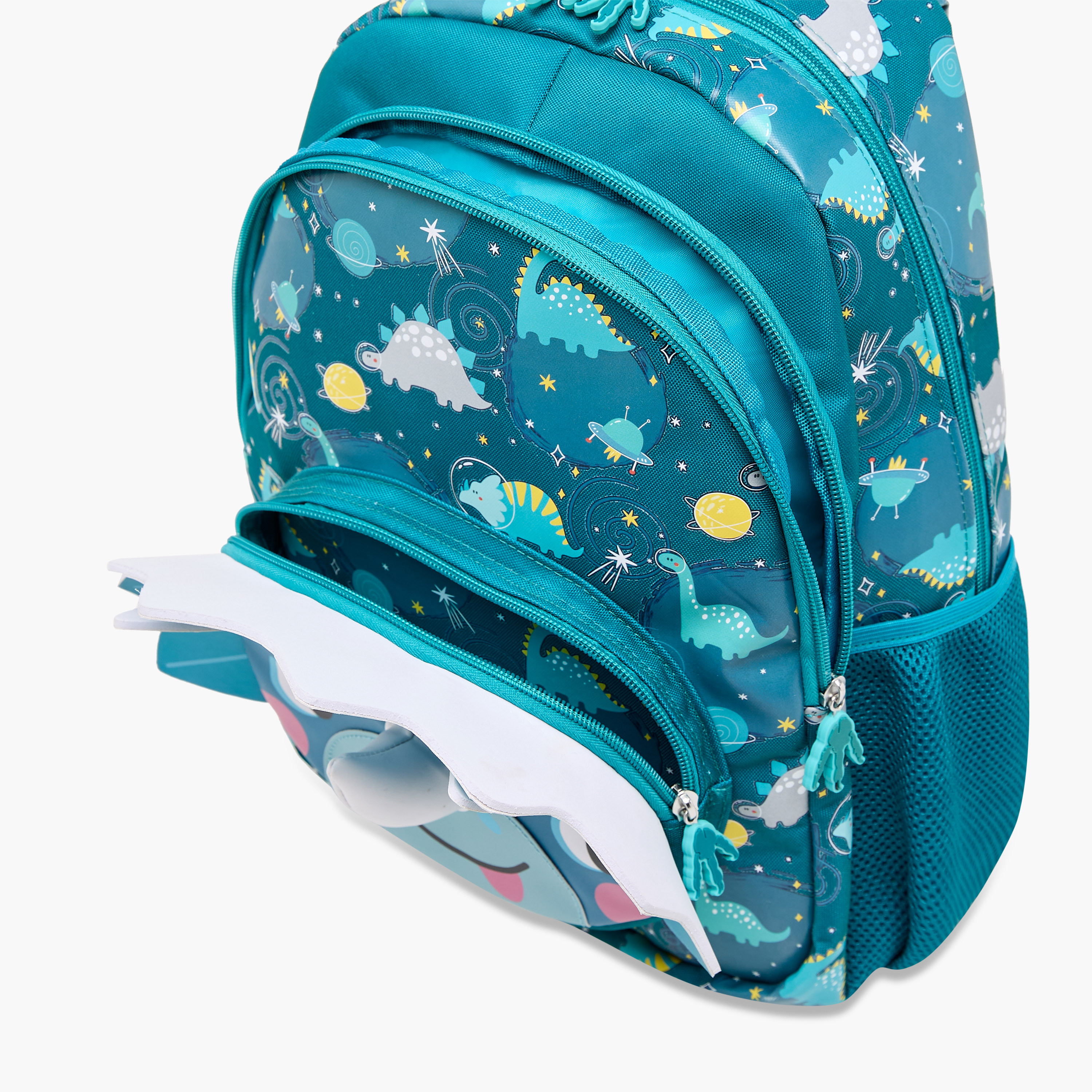 Juniors Baby Dinosaur Applique Backpack with Adjustable Straps and Zip Closure - 14 inches-school-bagsandbackpacks-backpacks-image-12