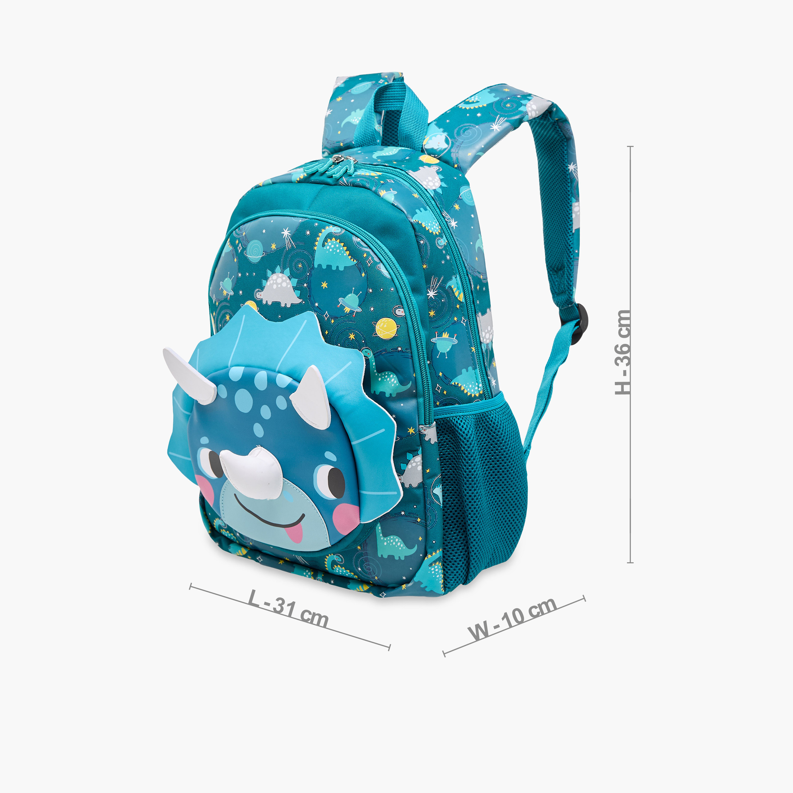 Juniors Baby Dinosaur Applique Backpack with Adjustable Straps and Zip Closure - 14 inches-school-bagsandbackpacks-backpacks-image-4